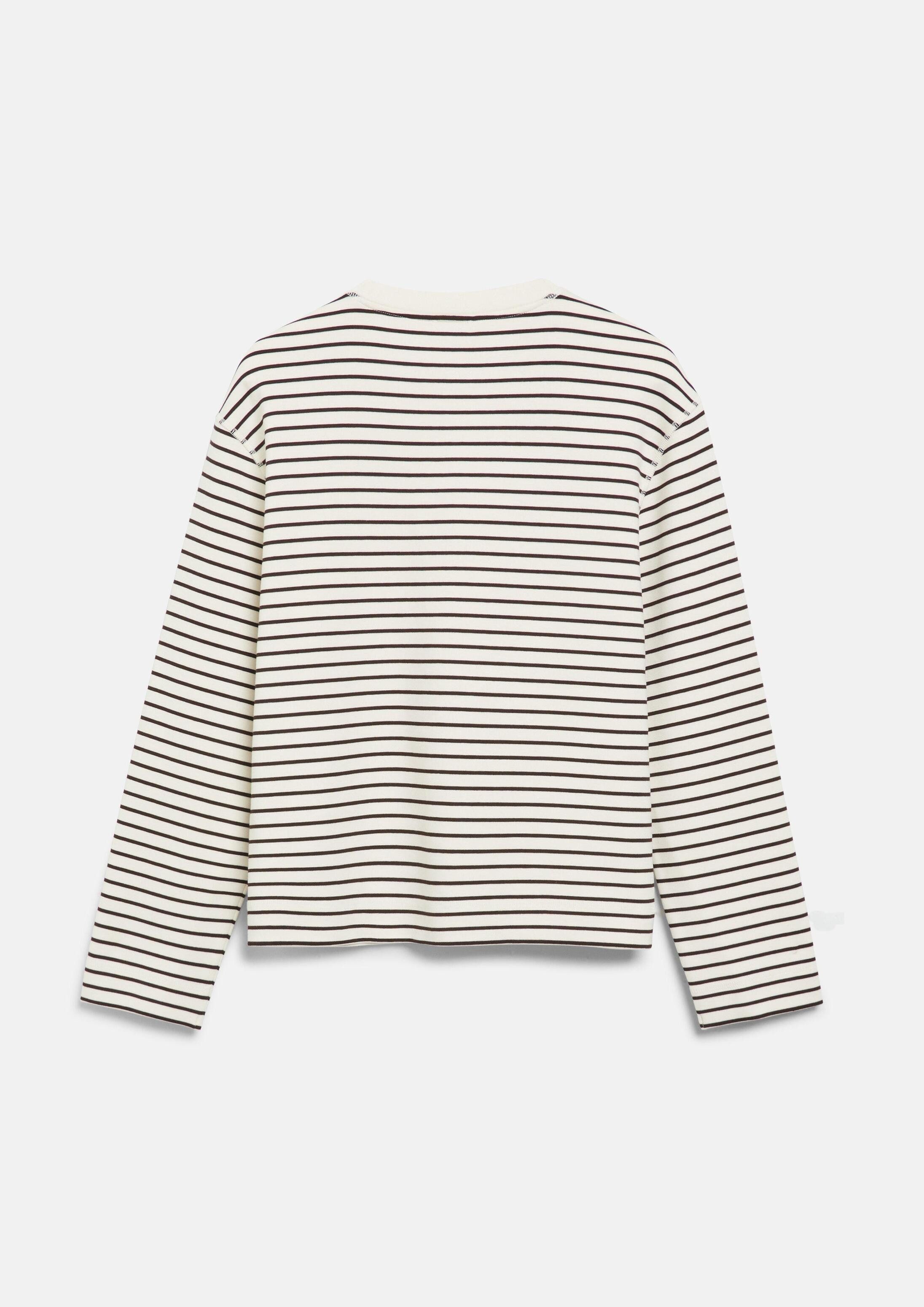 s.Oliver Sweatshirt Sweatshirt Scuba-Sweatshirt mit Ringeln im Relaxed Fit
