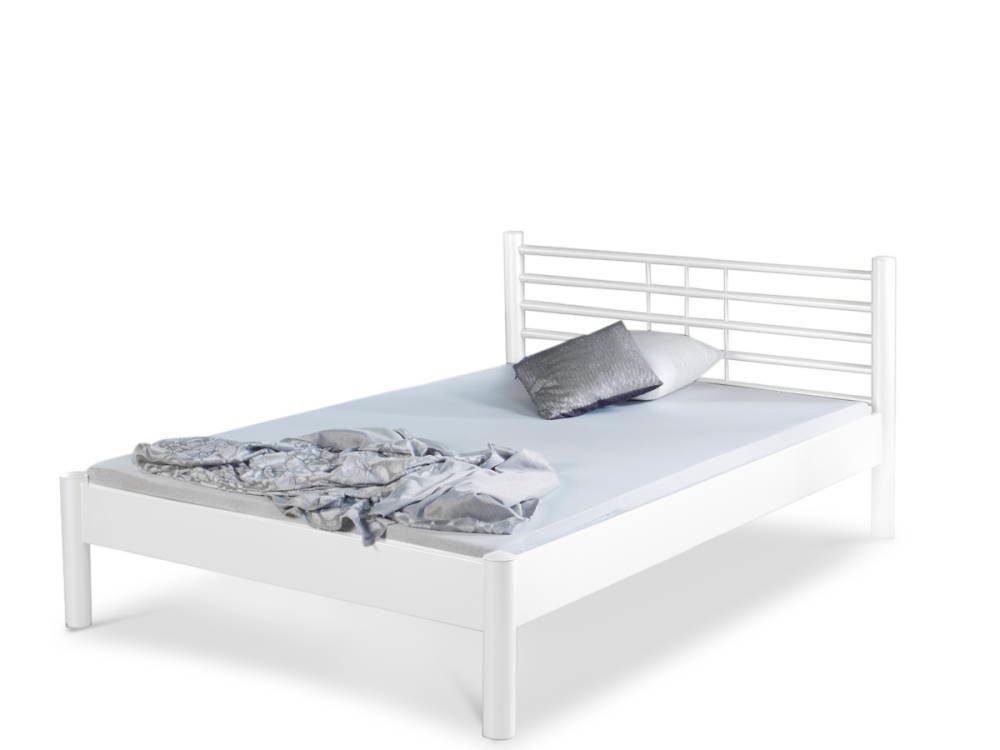 BedBox Metallbett modernes Metallbett Mia, klassisches Kopfteil, pulverbeschichtetes Metall, stabil und langlebig