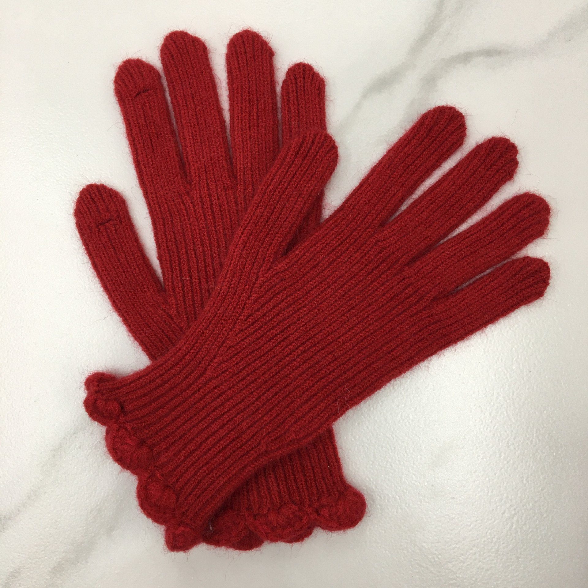 ZanMax Paar Winter Handschuhe gestrickte Stil 8 Handschuhe warme 1 Strickhandschuhe