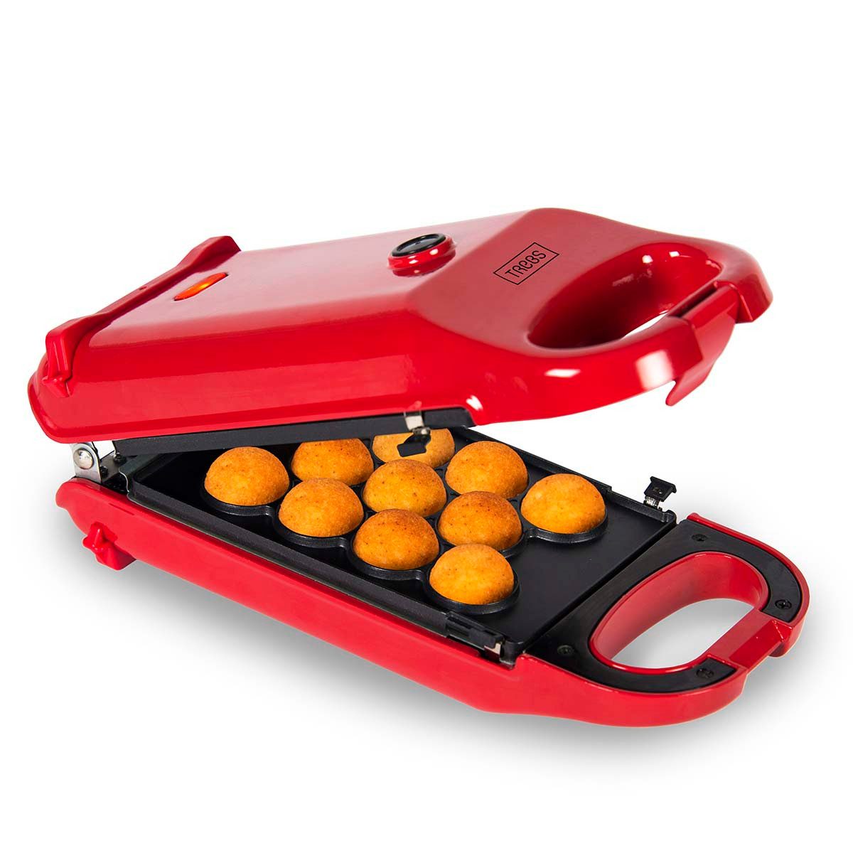 TREBS Waffeleisen 99356, 6-in-1 Snackmaker, Donuts/Waffeln/Cake-Pops, 6 Antihaft-Platten