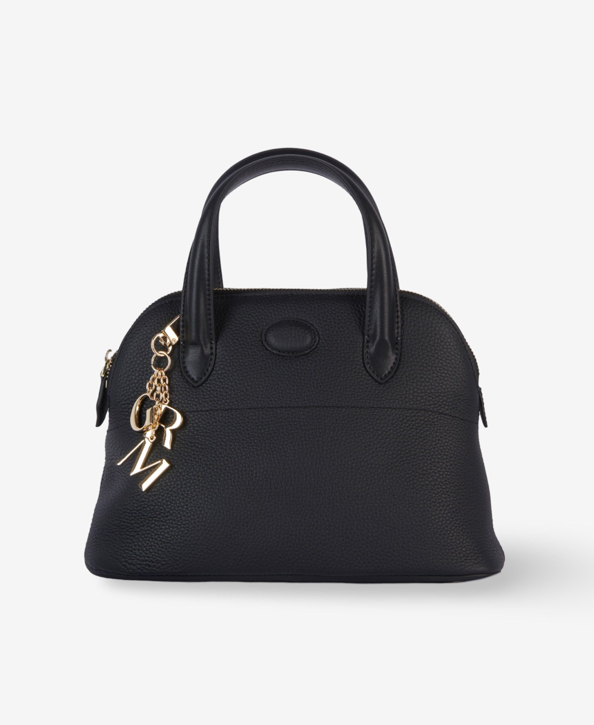 GLAMIRA Handtasche UrbanSphere Schwarze Handtasche mit Henkel (1-tlg), echt Leder