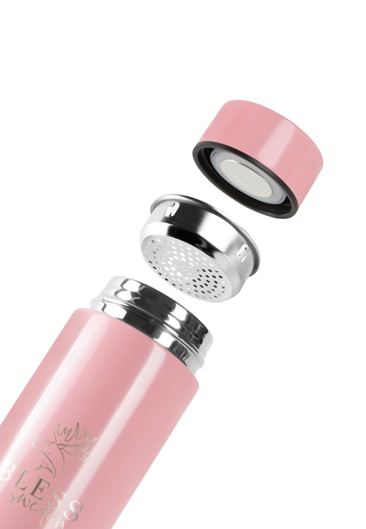 BLESS Sweden Trinkflasche Smart Bottle ml Trinkflasche 500 Pink LED-Temperaturanzeige