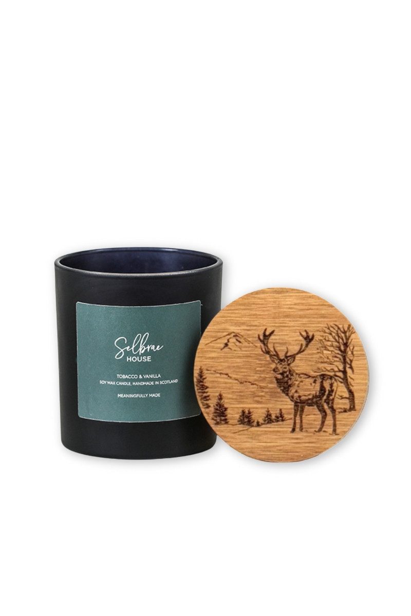 Selbrae House Ltd Windlicht Duftkerze - HIRSCH II - schwarz