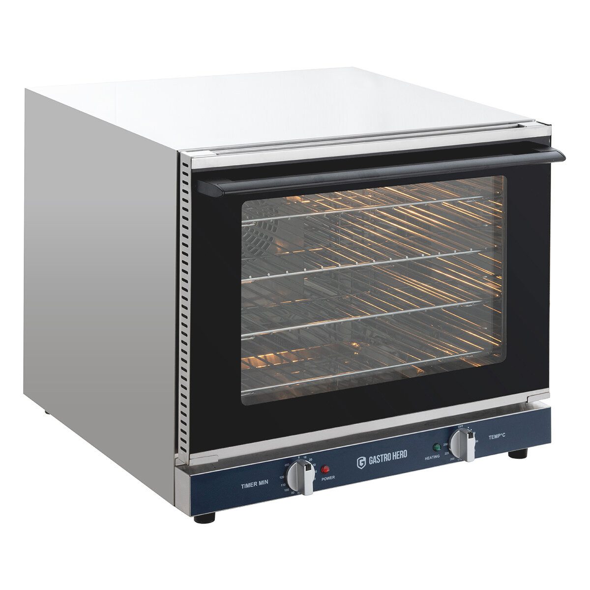 GastroHero Dampfbackofen Heißluftofen 4x GN 2/3 - Umluft Ofen aus Edelstahl - Profi Gastro Heißluftofen 4x GN 2/3 - Umluft Ofen aus Edelstahl - Profi Gastro