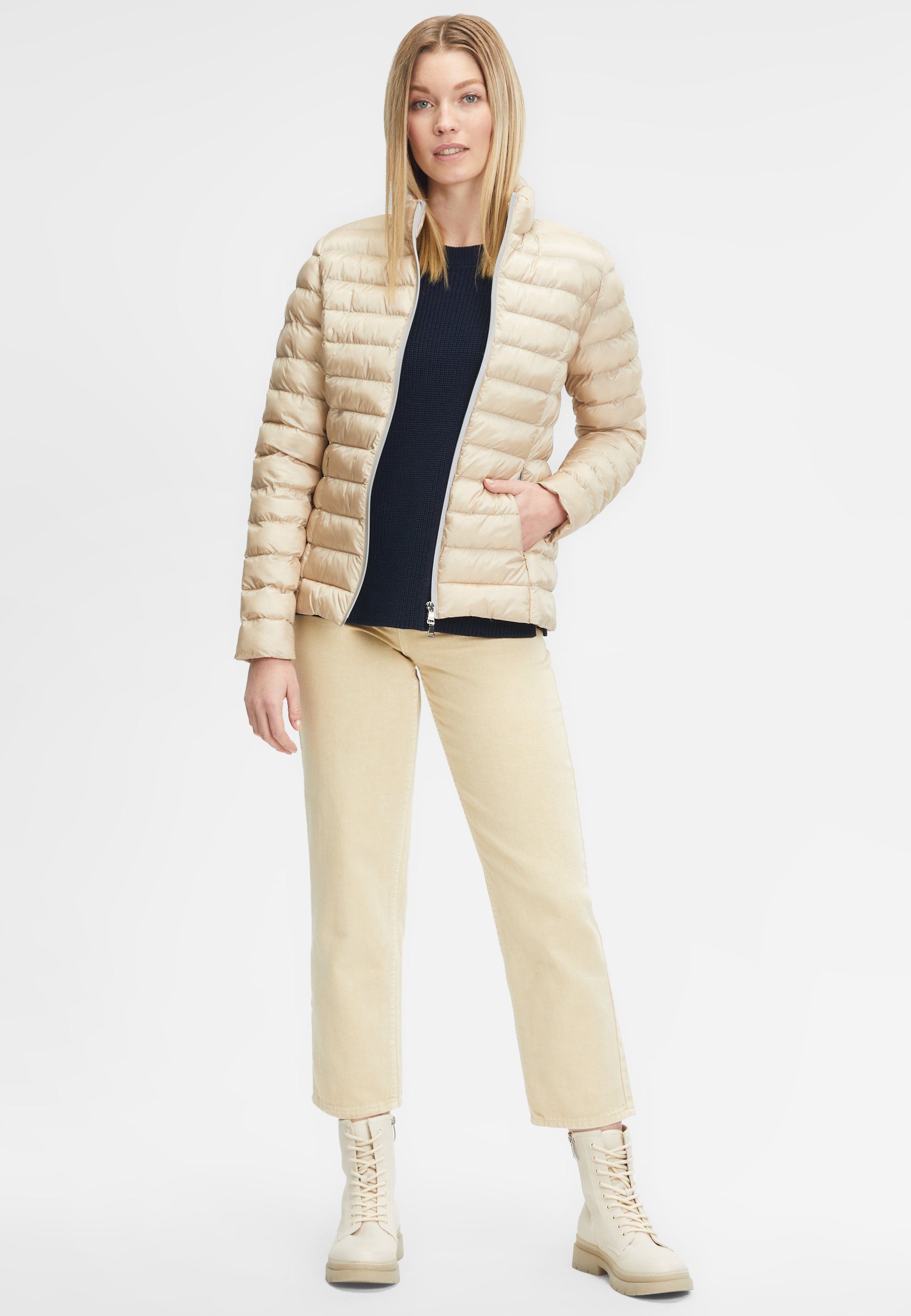 No.1 COMO Steppjacke Helsinki mit Reißverschluss BEIGE