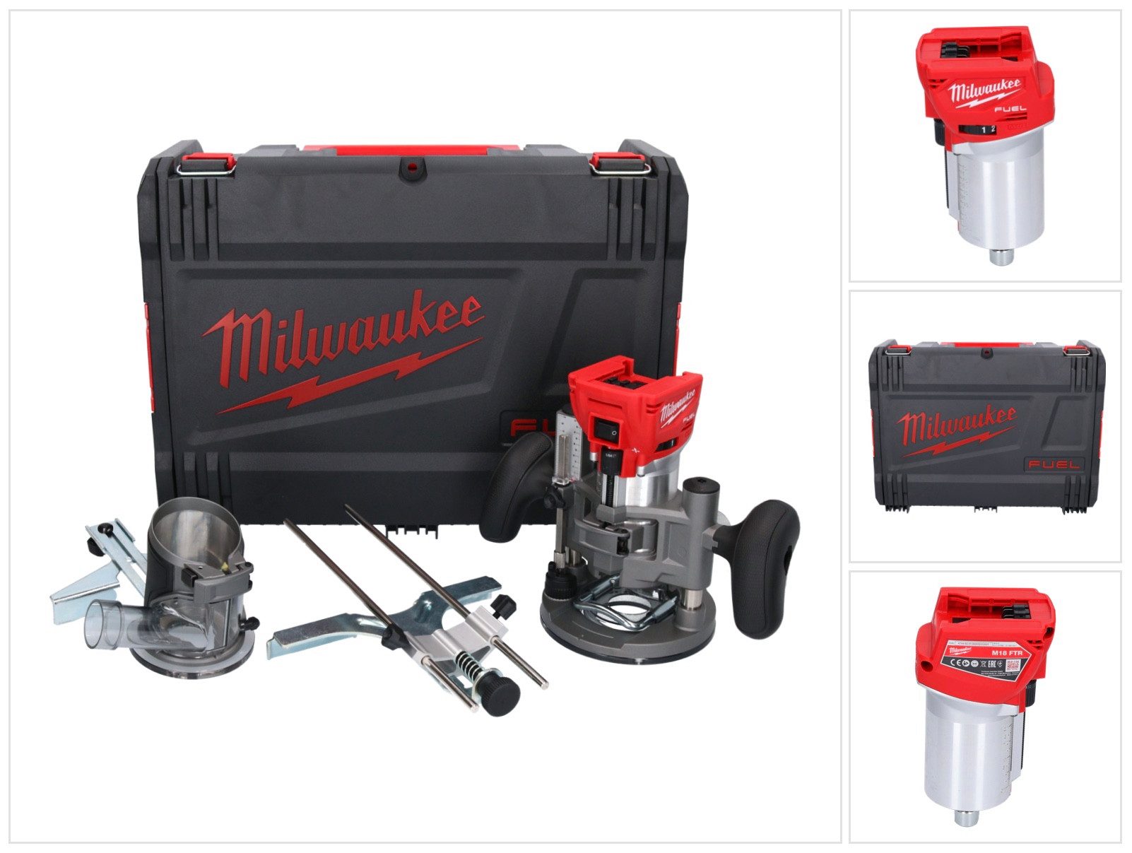 Milwaukee Oberfräse M18 FTR-0X Akku Fräse 18 V Brushless + Fräsmodule + HD Box (49334716