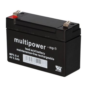 Multipower Akku kompatibel Sonnenschein A504/3.5S 4V 3,5Ah AGM Bleiakkus MP3,5-4