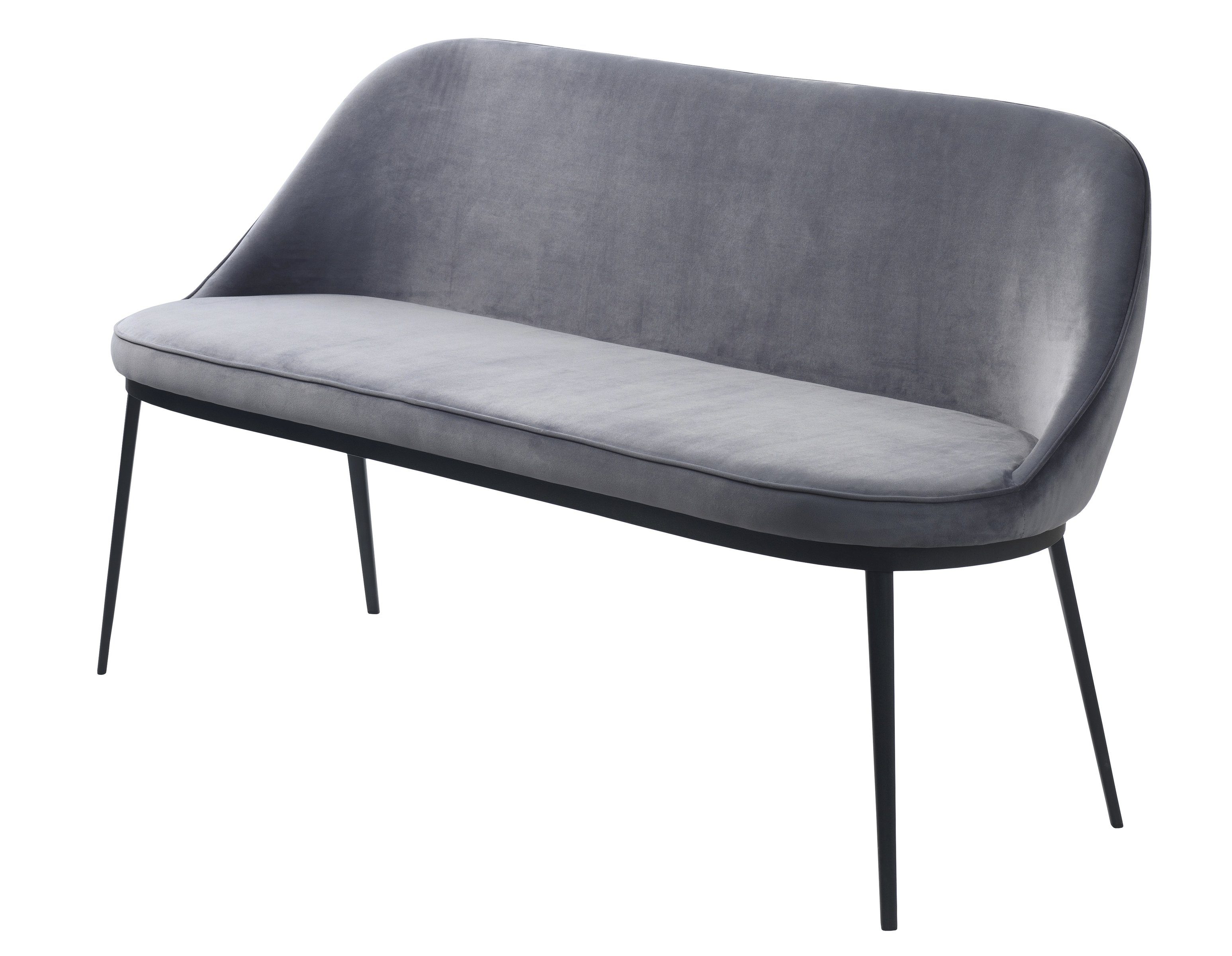 möbelando Sofa GAIN, B/H/T: 144x82x60 cm, aus Metall, Kunstleder in grau