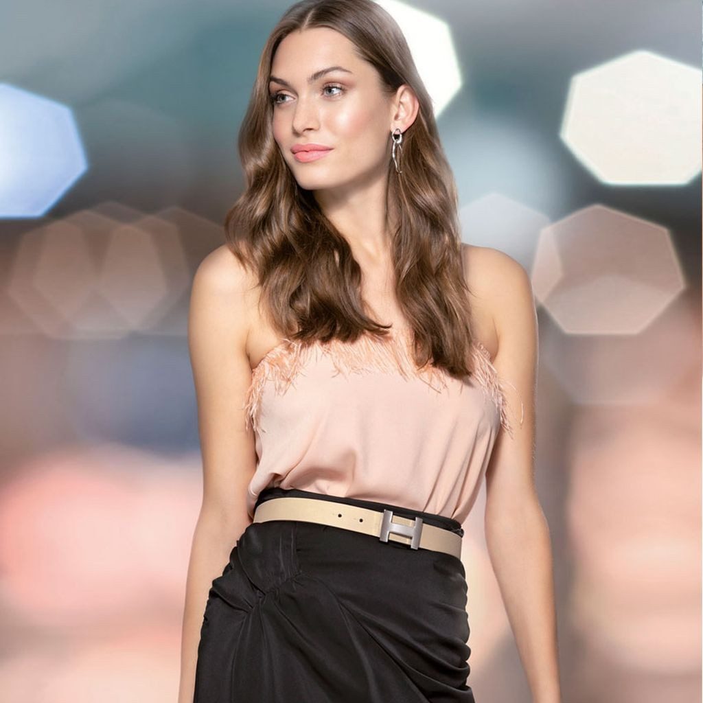 Silbergift Koppelgürtel Koppelgürtel aus seidig glänzendem Nappaleder günstig online kaufen