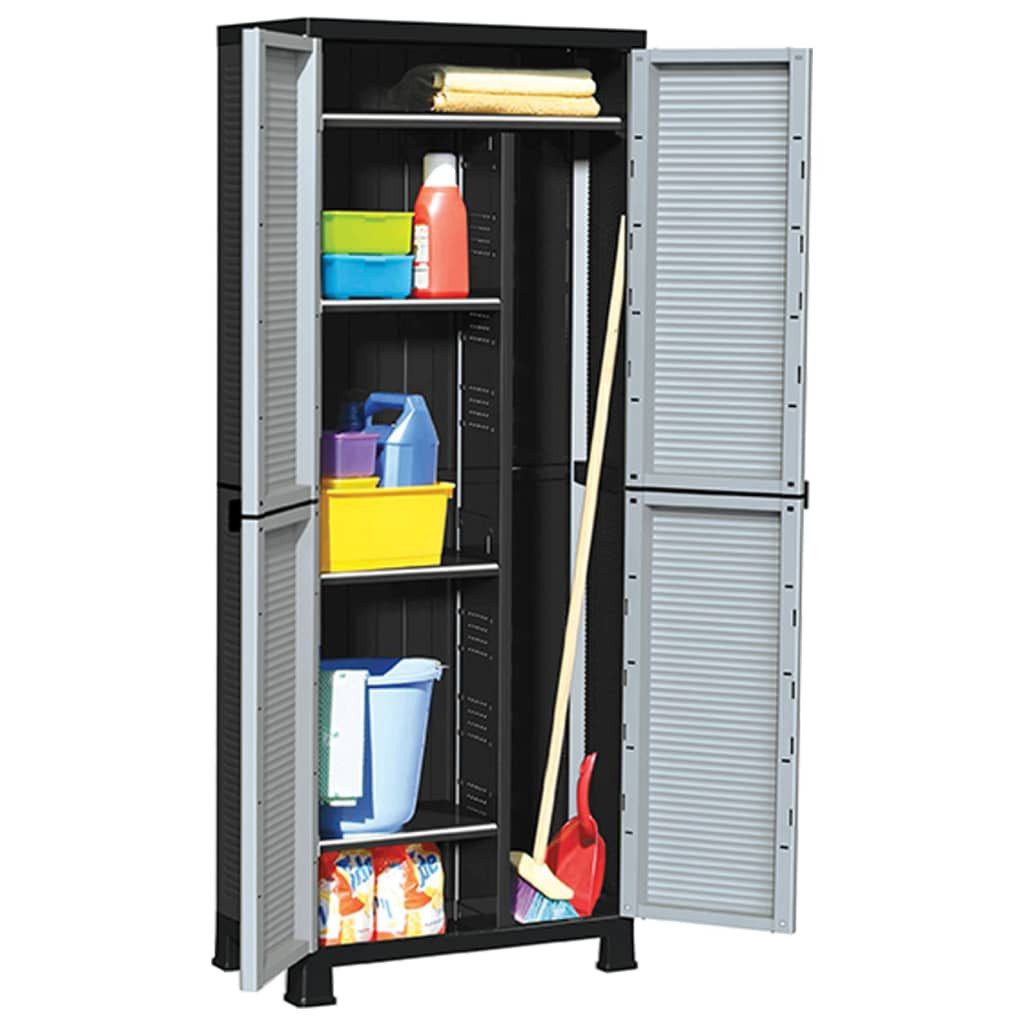 vidaXL Garten-Geräteschrank 68 x 39 x 1715 cm - Variante 2 Kunststoffschrank 68x39x171,5 cm