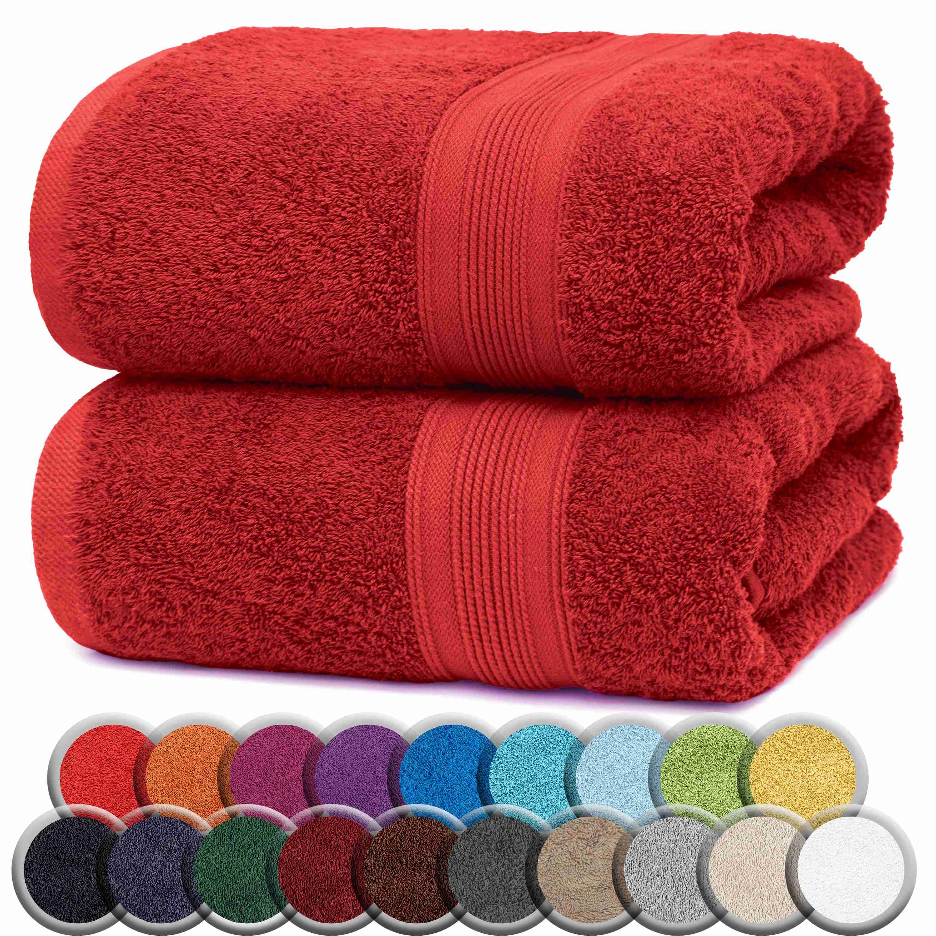 NatureMark Badetuch 2er-Set Frottier Badetücher 100x150cm, 100% Baumwolle (2-St), Premium Qualität, BADETUCH, Bade-Handtuch, 100x150cm