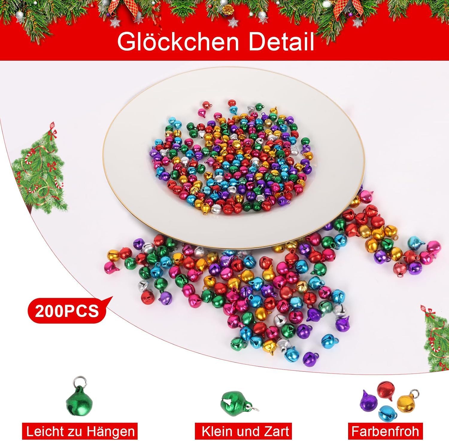 Coonoor Christbaumschmuck Kleine Glöckchen,für Schmuck, Weihnachten Dekorat günstig online kaufen