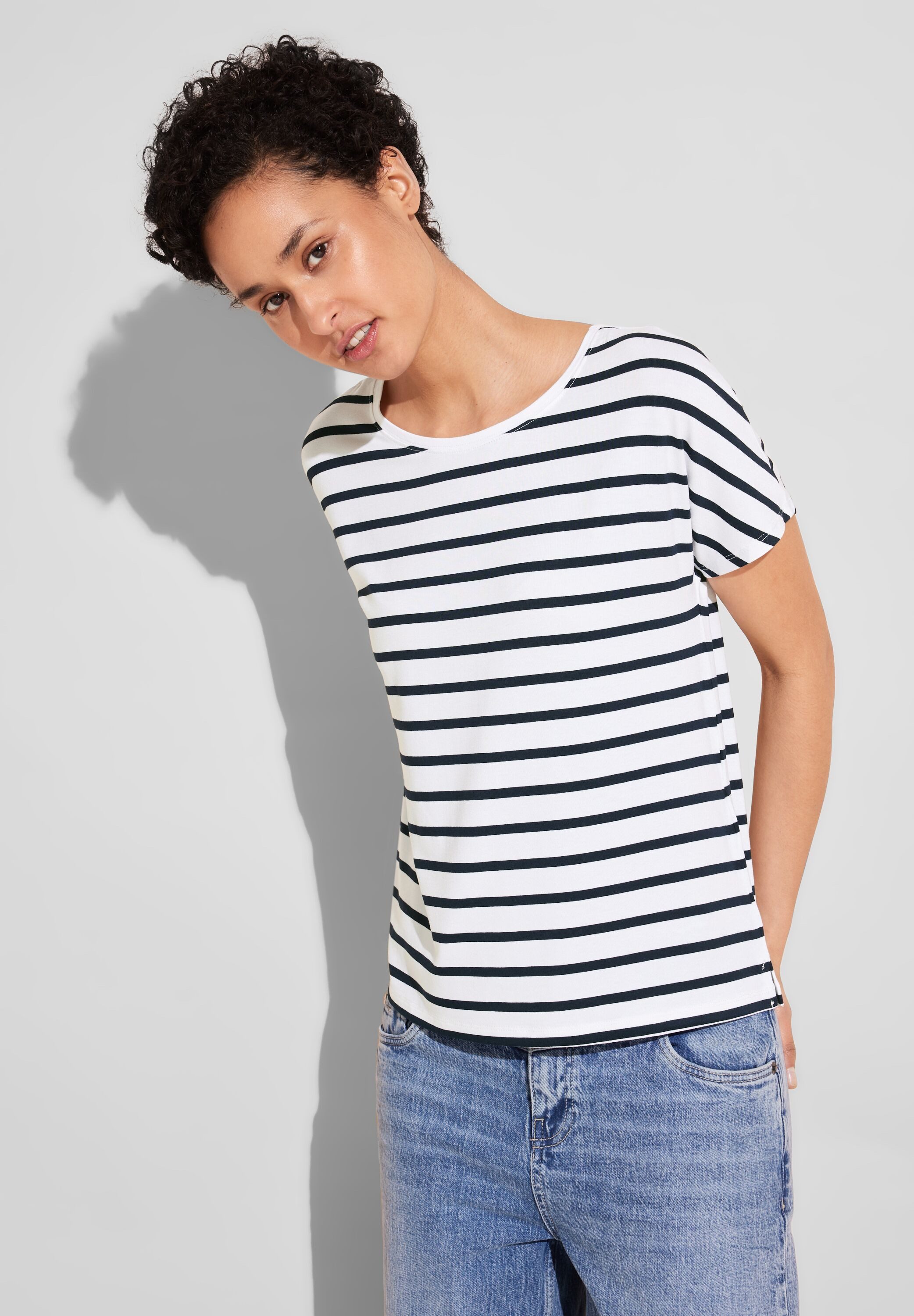 STREET ONE Shirttop mit Streifen-Muster