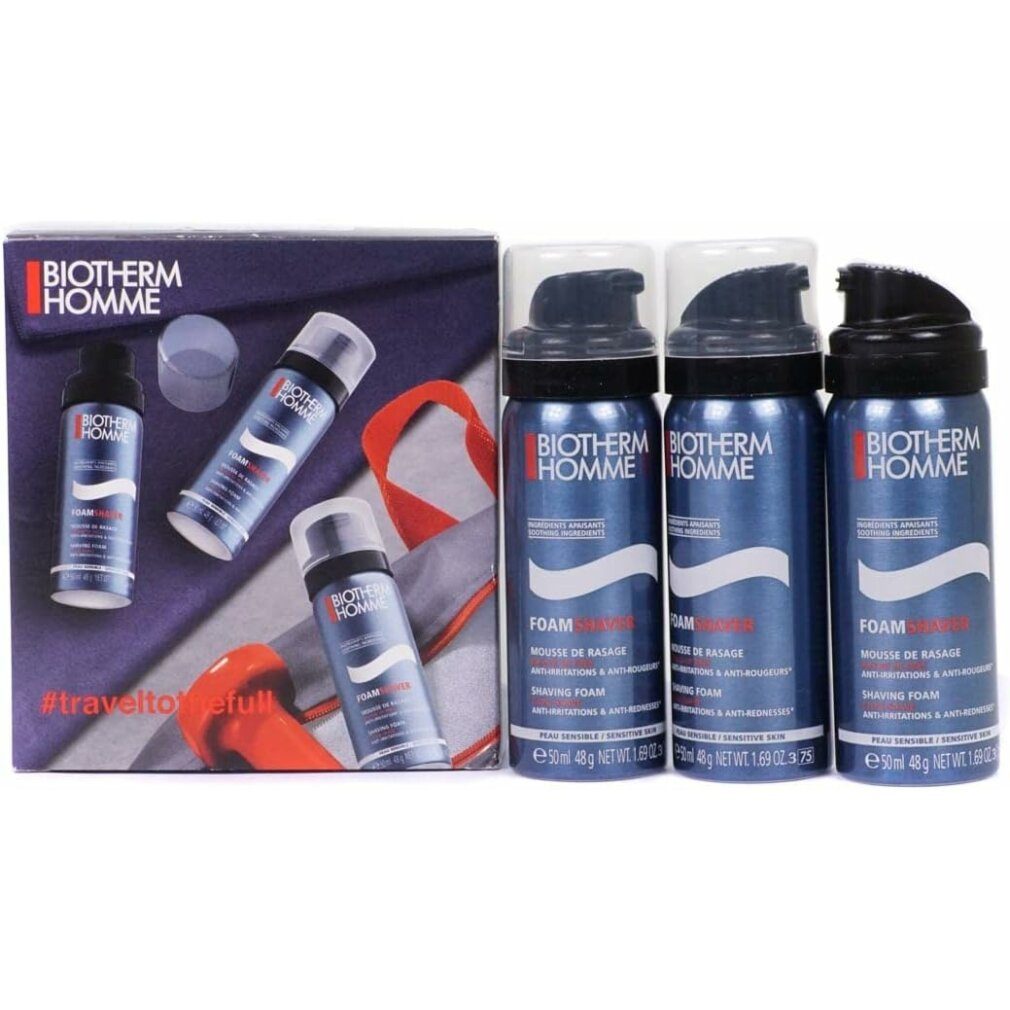 BIOTHERM Rasierset Homme Gift Set 3 x 50ml Sensitive Rasierschaum