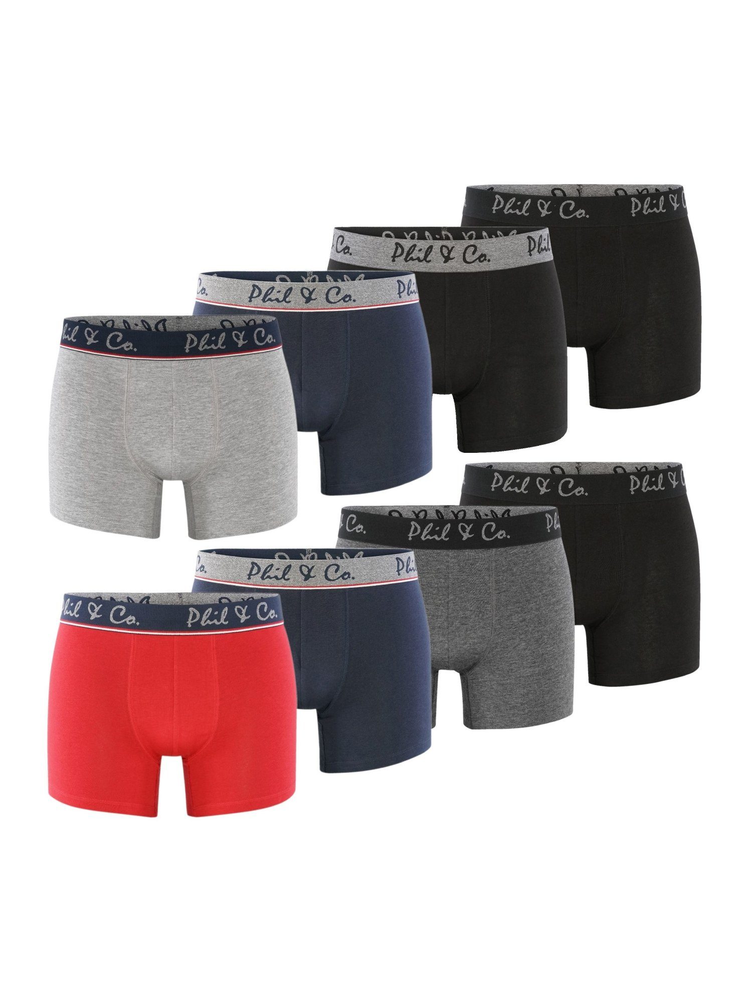 Phil & Co. Boxer Herren Männer Retroshorts Boxershorts Trunks (8-St)