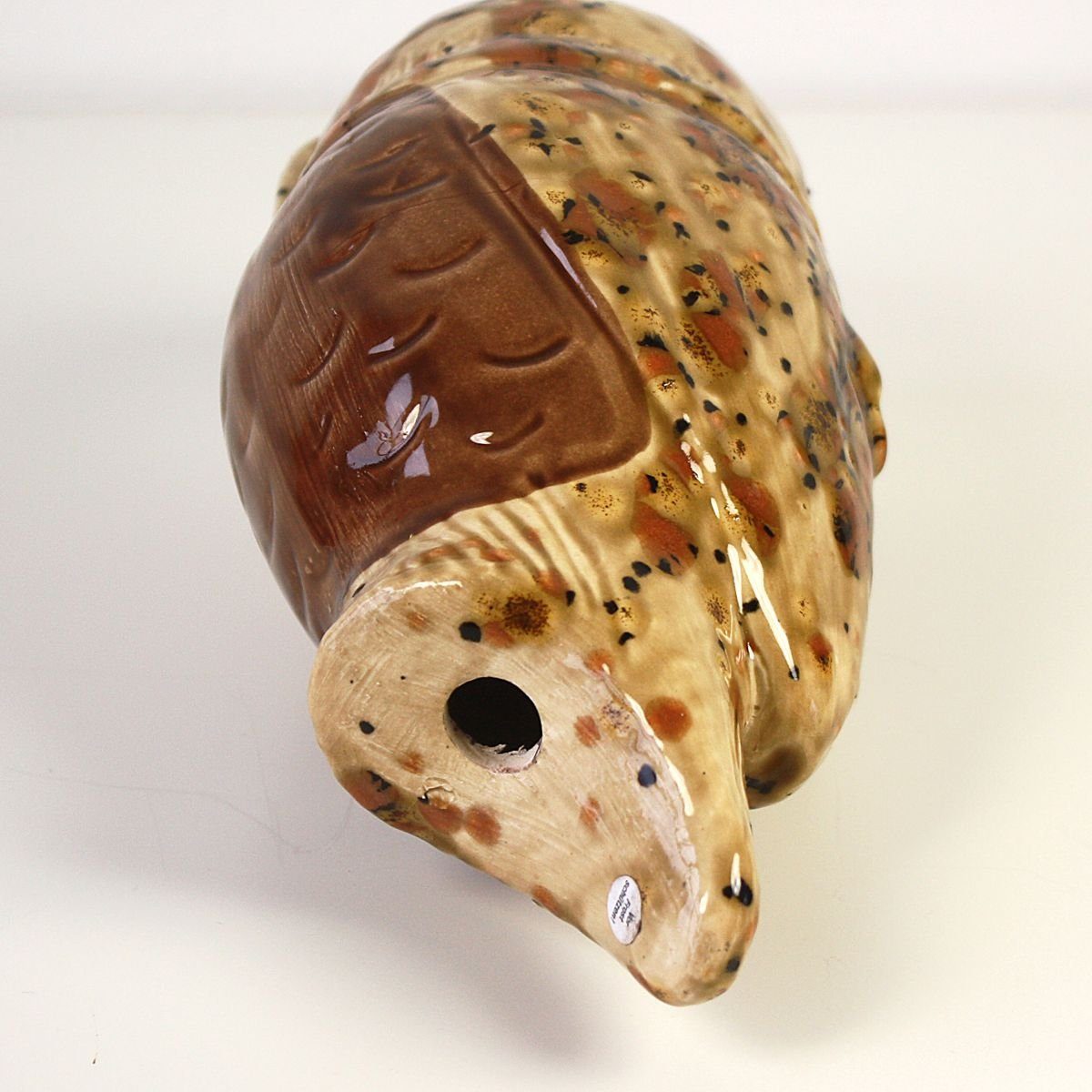 Tangoo Gartenfigur Tangoo Keramik-Vogel (Stück) schwarz-braunen Eule mit hellbraun Akzenten