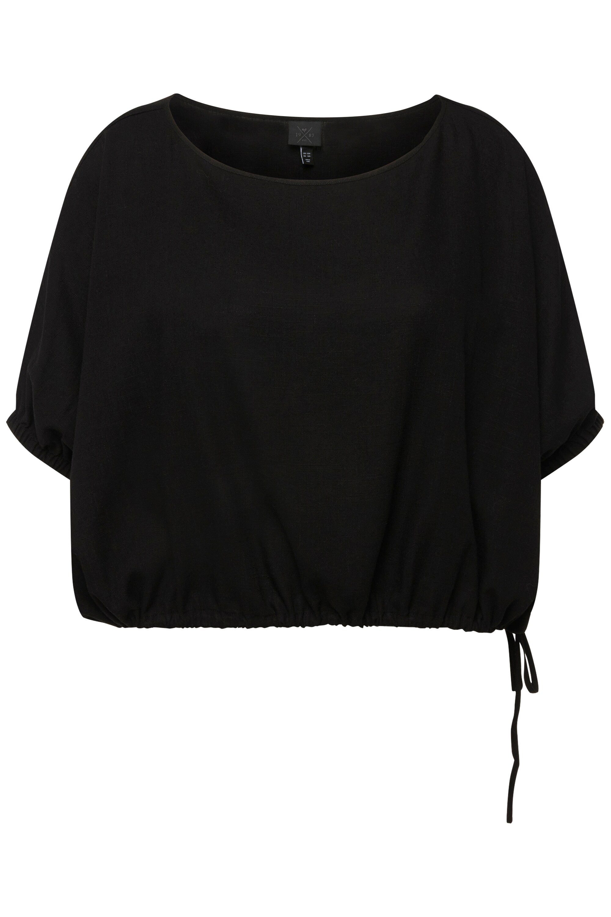 Ulla Popken Spitzenbluse Bluse Leinenmix Oversized günstig online kaufen