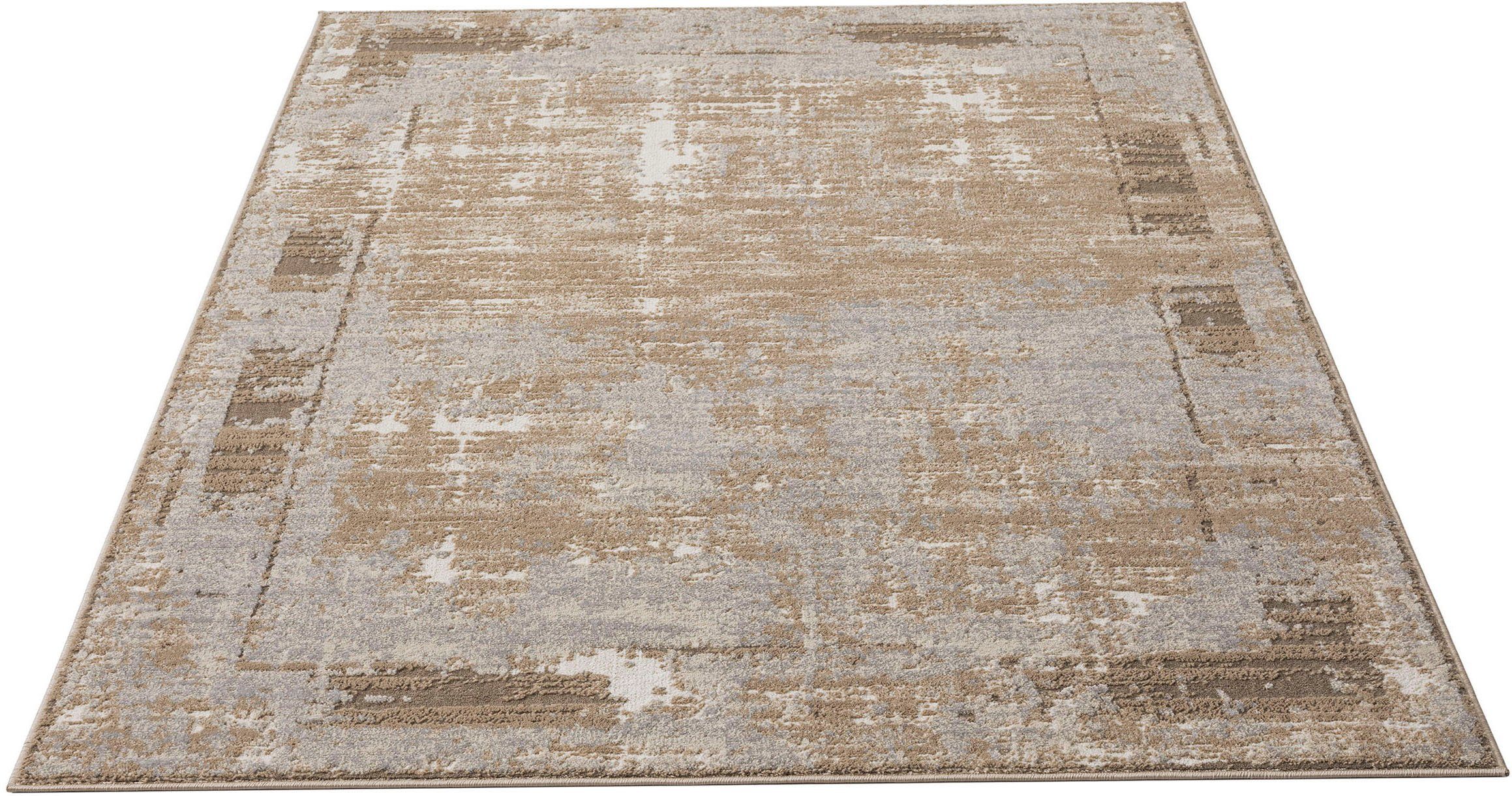 dichte Qualität Leonique, rechteckig, Schrumpf-Garn-Effekt, Glanz, mm, Höhe: Teppich im Hamsa, 9 Vintage-Look, dezenter