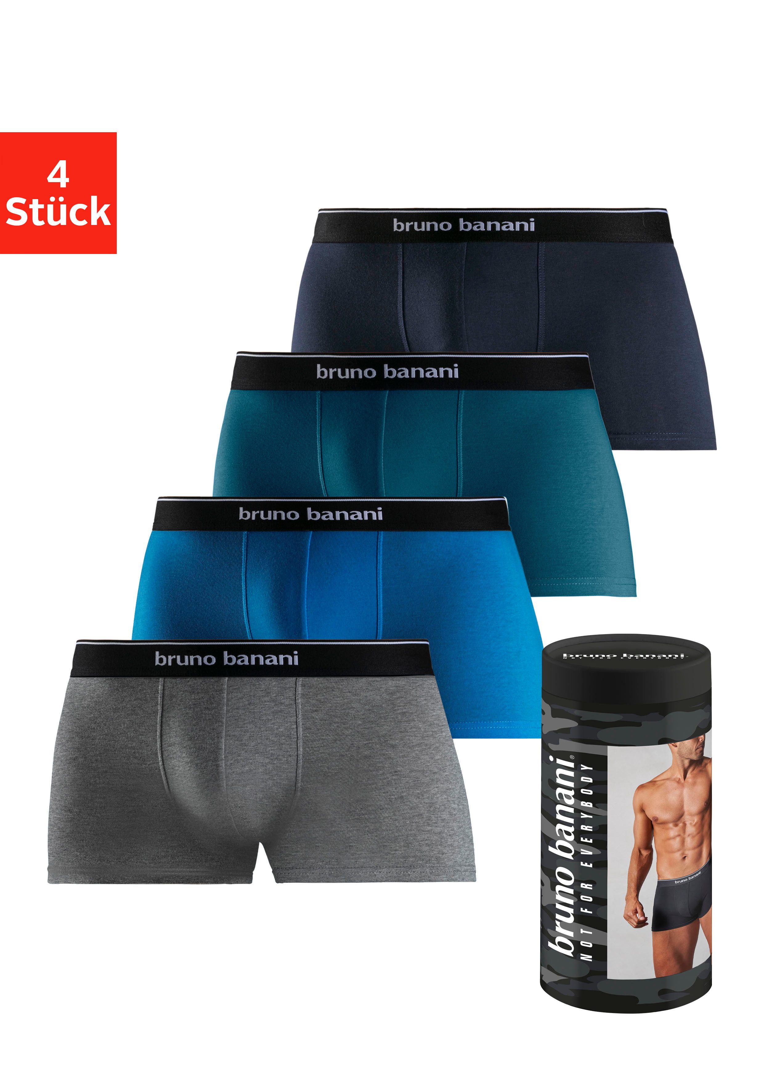 Bruno Banani Boxer Boxershorts für Herren (Dose, 4-St) in der Dose verpackt günstig online kaufen