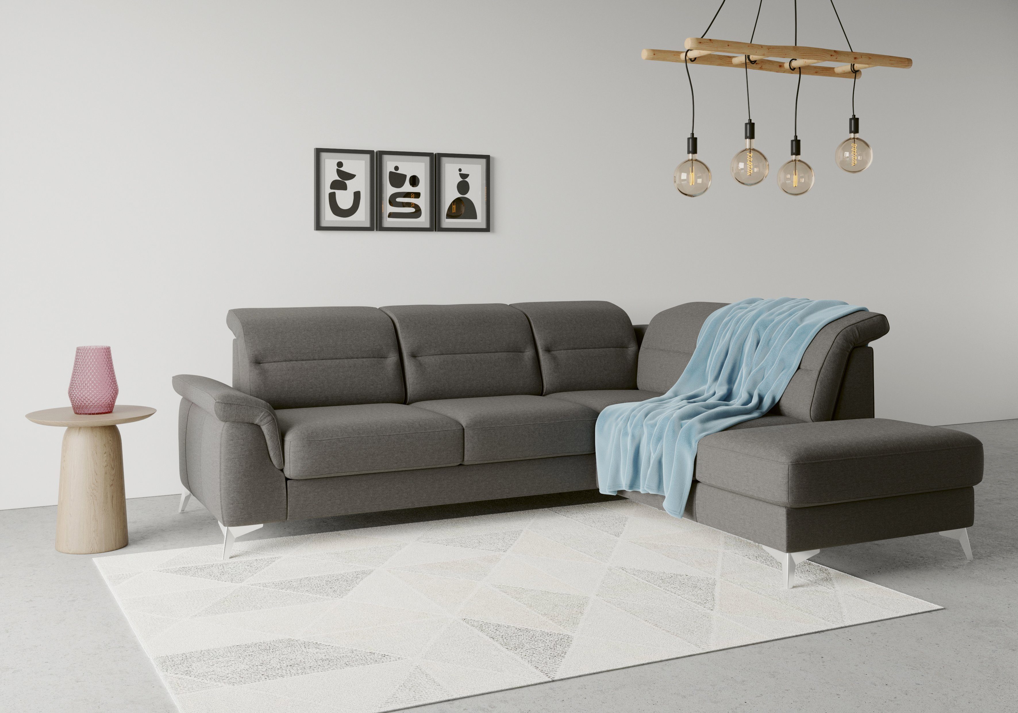 sit&more Ecksofa mit Sinatra, optional mit mane, Kopfteilverstellung und Armteilfunktion