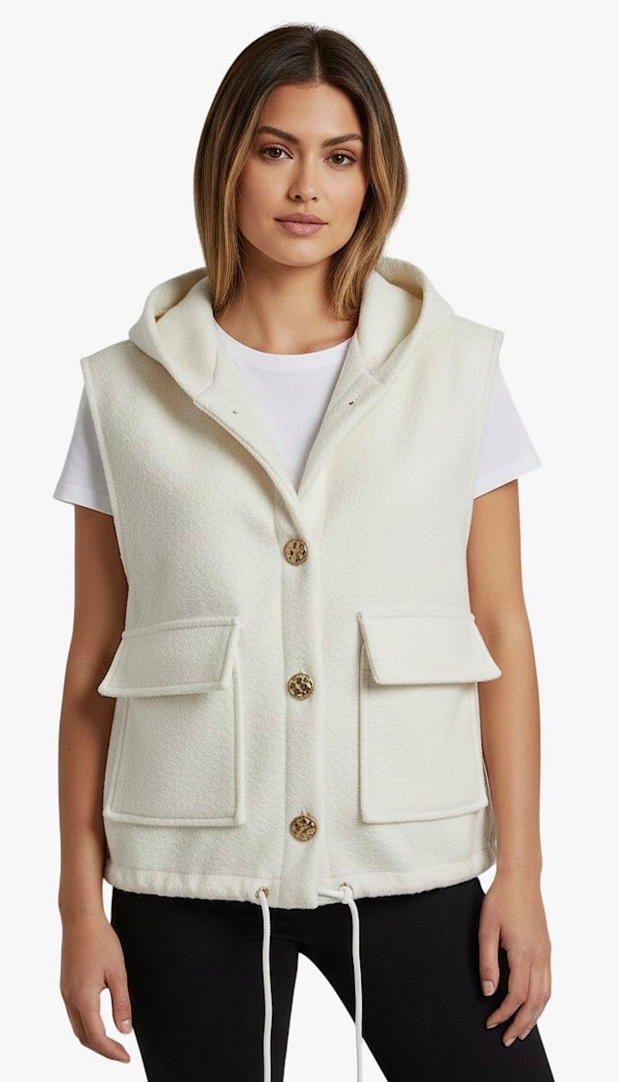 Worldclassca Fellimitatweste Worldclassca Teddy Weste Warm Kuschelig mit Kapuze Winter Ärmellos Neue Kollektion - Stilvolle und gemütliche Mode für Damen