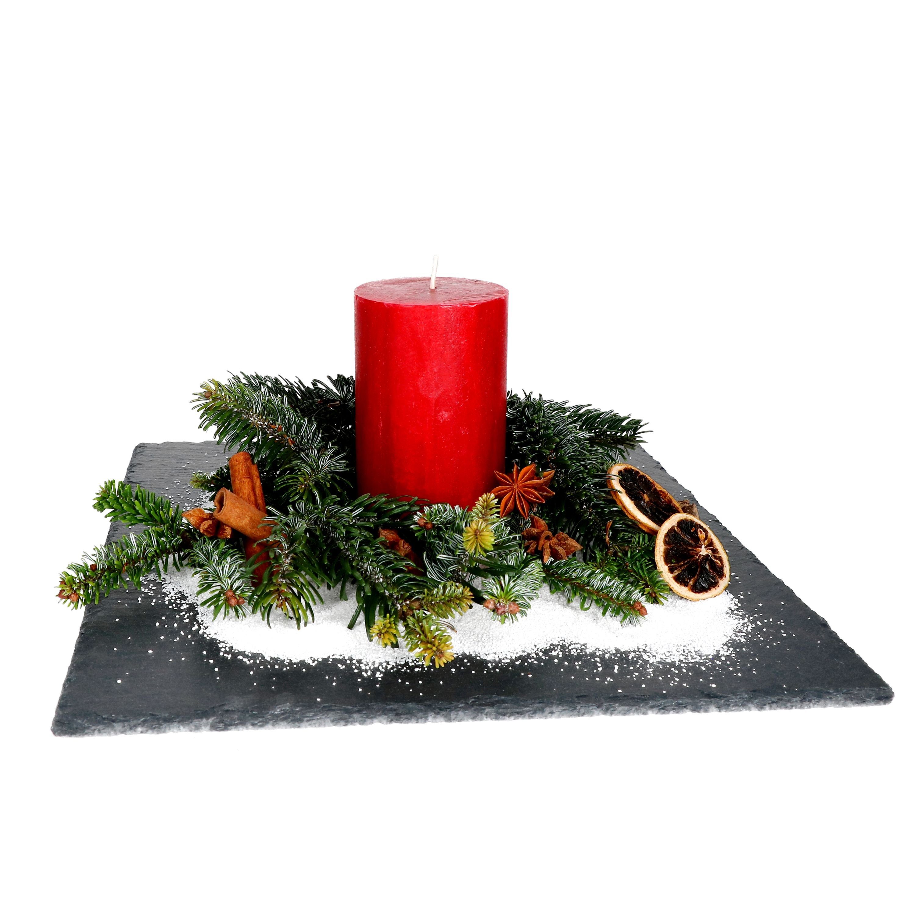 MamboCat Servierplatte 4x Schieferplatten 30x30cm Untersetzer Deko-Teller Servier-Platte, Schiefer – Bild 3 von 5