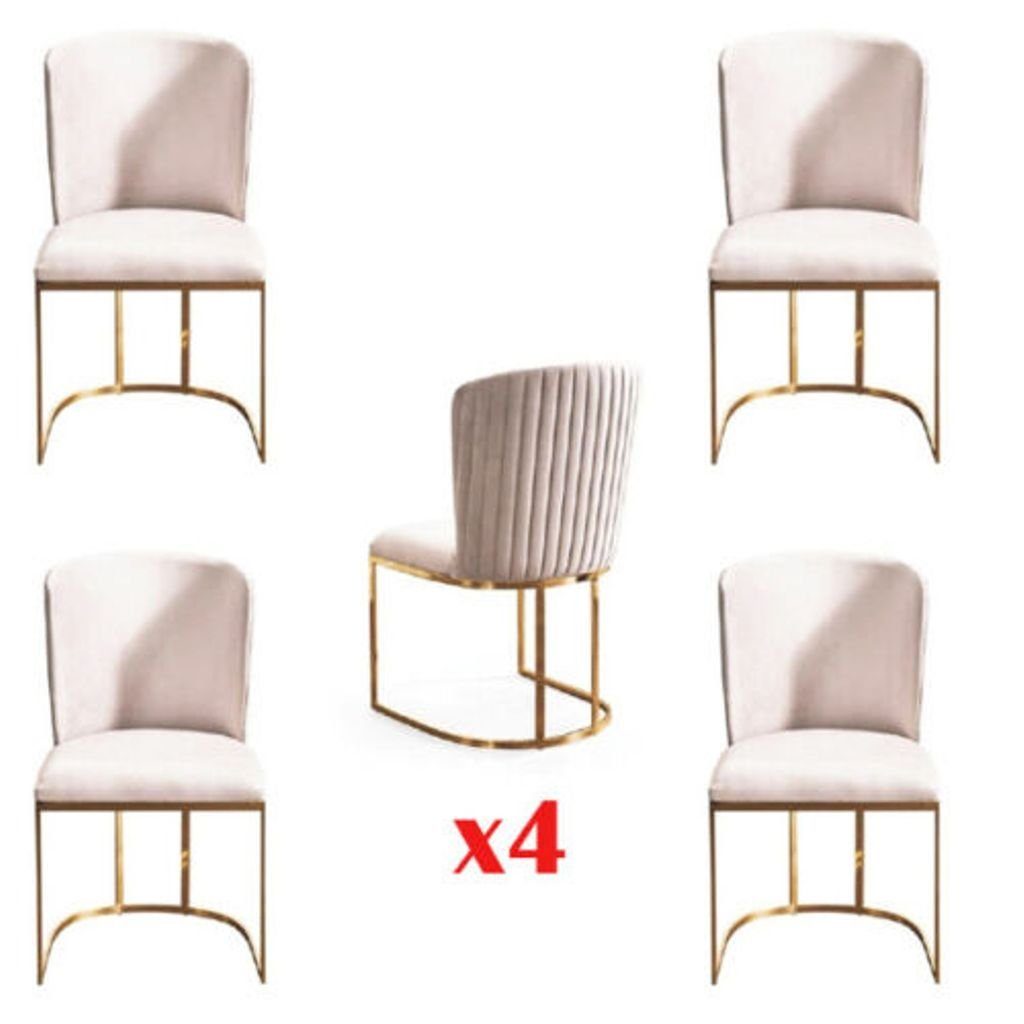 JVmoebel Esszimmerstuhl, Stuhl 4x Stühle Gruppe Set Wohn Esszimmer Garnitur Stil Moderne