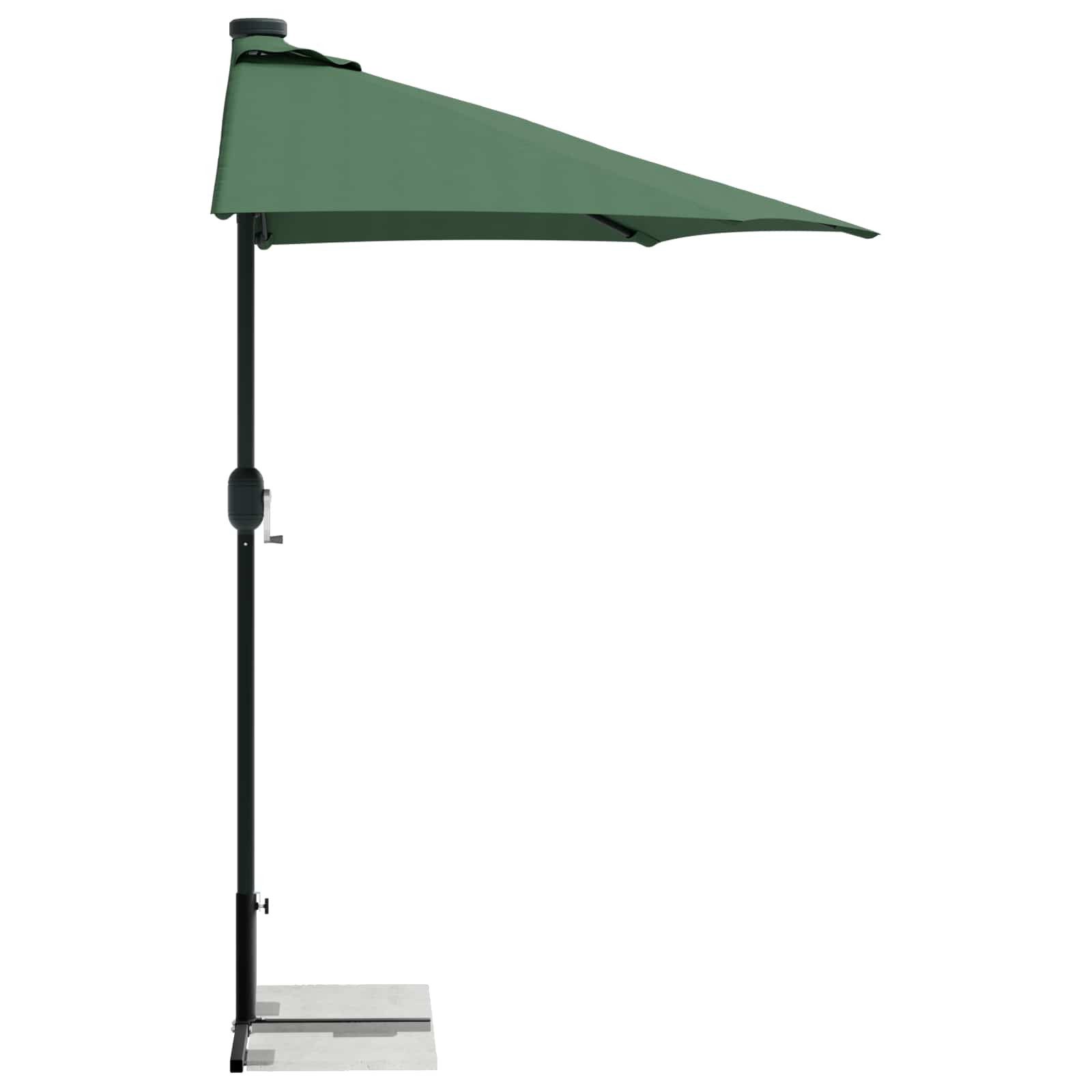vidaXL Schirmhalter Halb Sonnenschirm Basisrahmen Schwarz Stahl for 32-38 mm Pole, 1 tlg.