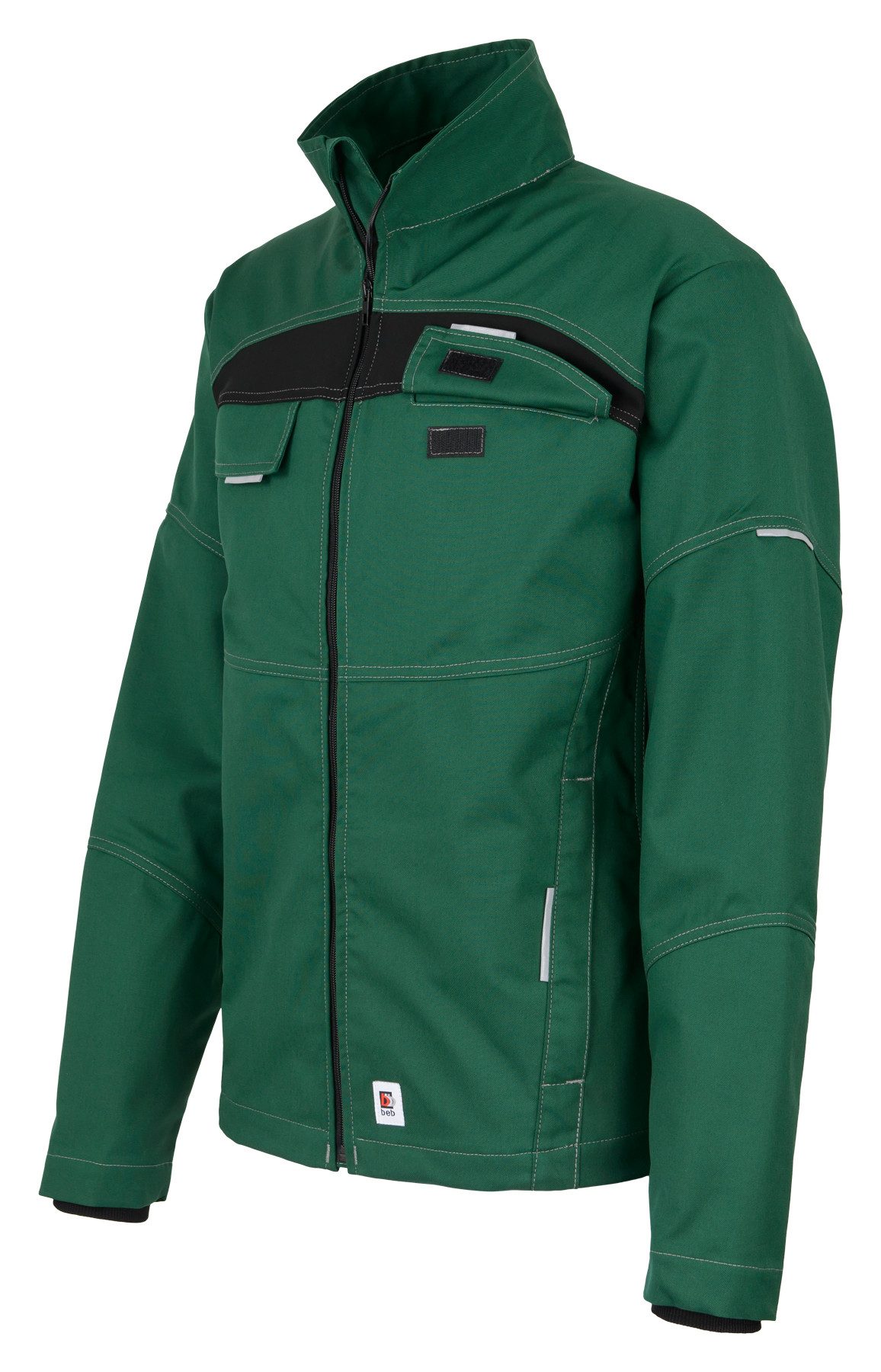 BEB Arbeitsjacke beb HANDWERK Herren Jacke FLEX Polyestermix Grün/Schwarz