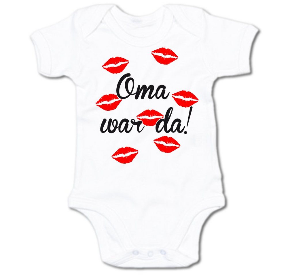 G-graphics Kurzarmbody Oma war da! Baby Body mit Spruch / Motiv / Aufdruck • für/von Oma & Opa