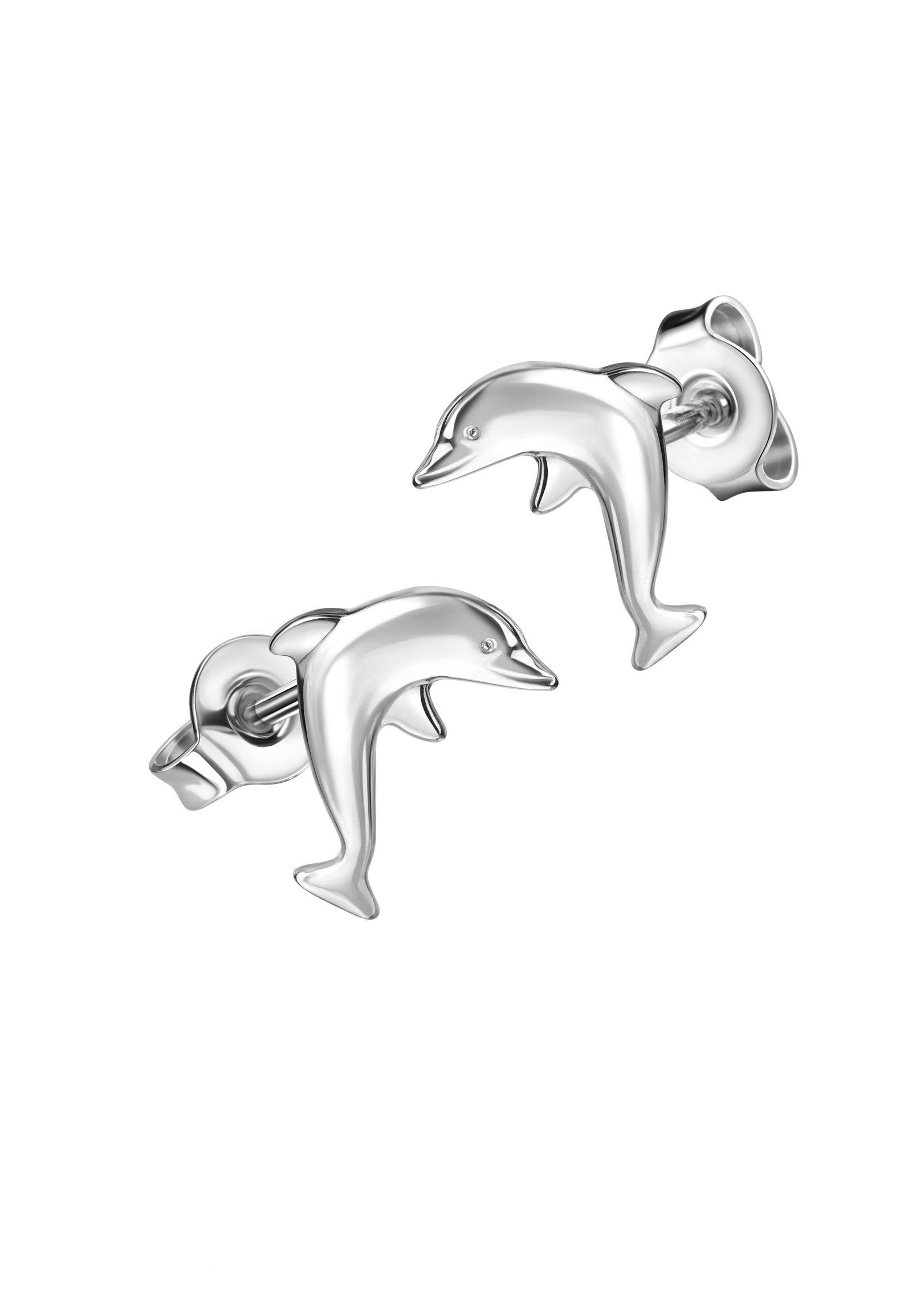Paar Ohrstecker Delfin Ohrstecker 925 Sterlingsilber-