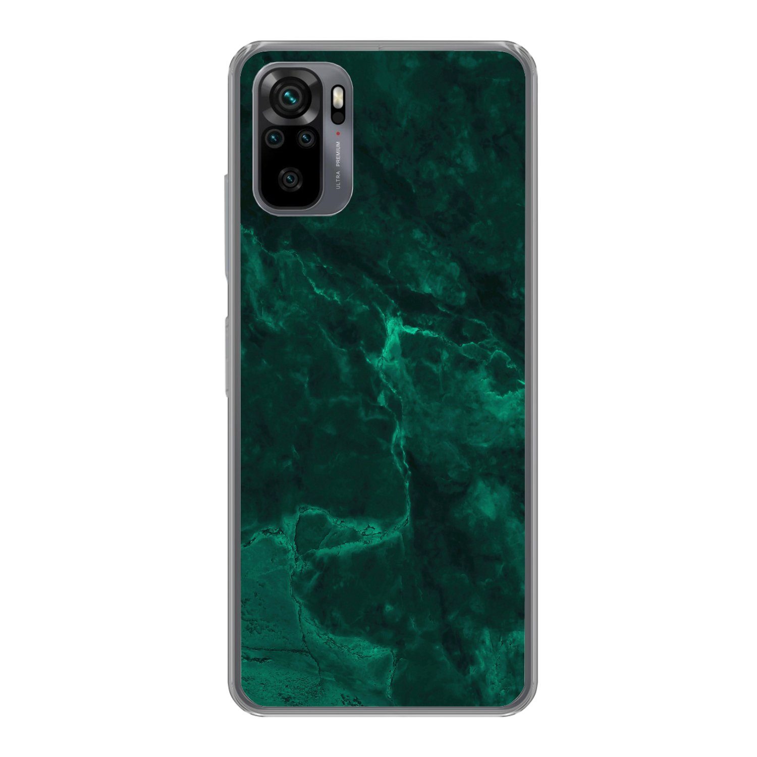 MuchoWow Handyhülle für Xiaomi Redmi Note 10 Pro Marmor - Limone - Grün - Strukturiert - M, Phone Case, Silikon, Schutzhülle Dünn