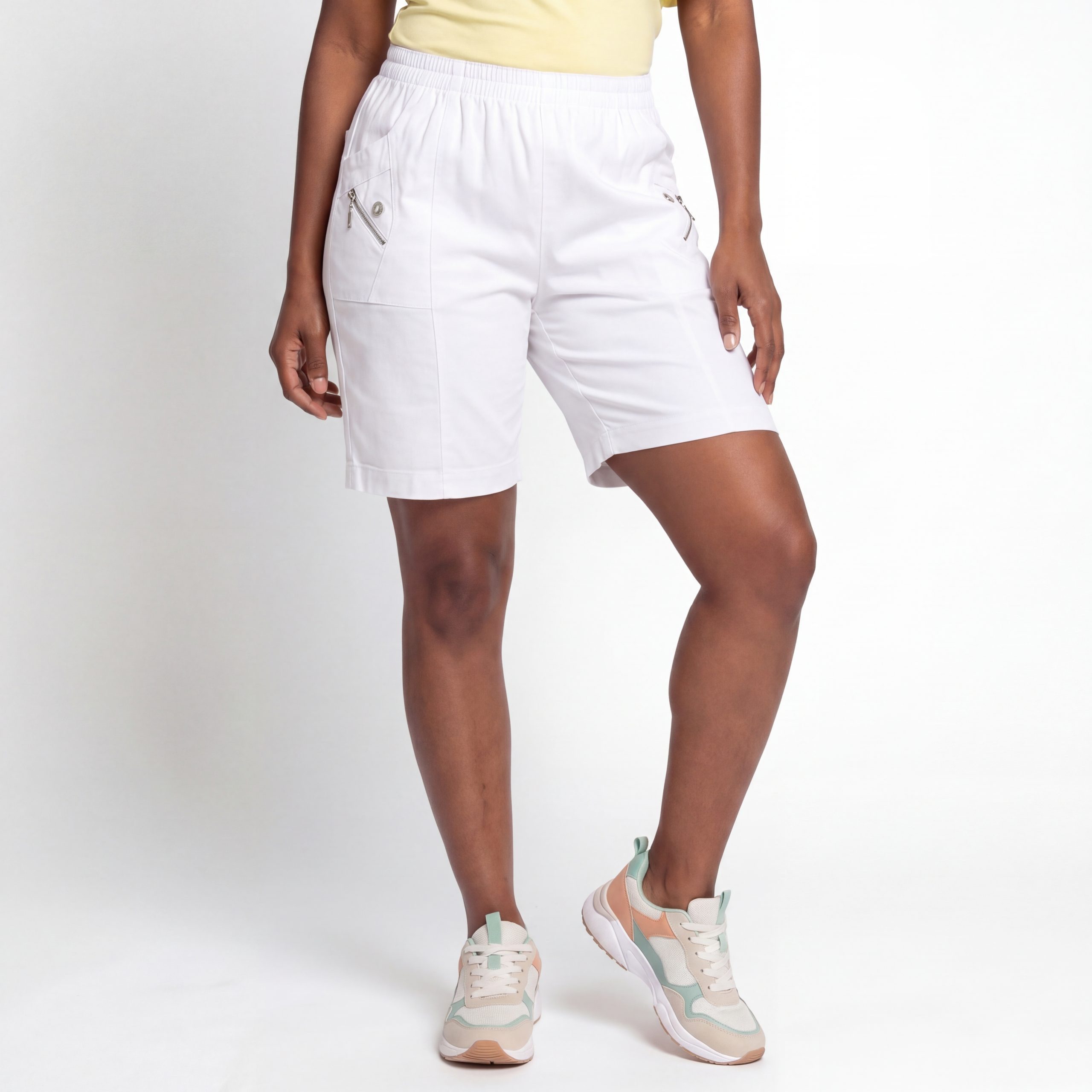Cherry Berry Shorts Kurze Damen Sommerhose leichte Damen Shorts Strandshorts Größe 38/40 bis 52/54, Stretchbund – Bild 4 von 5