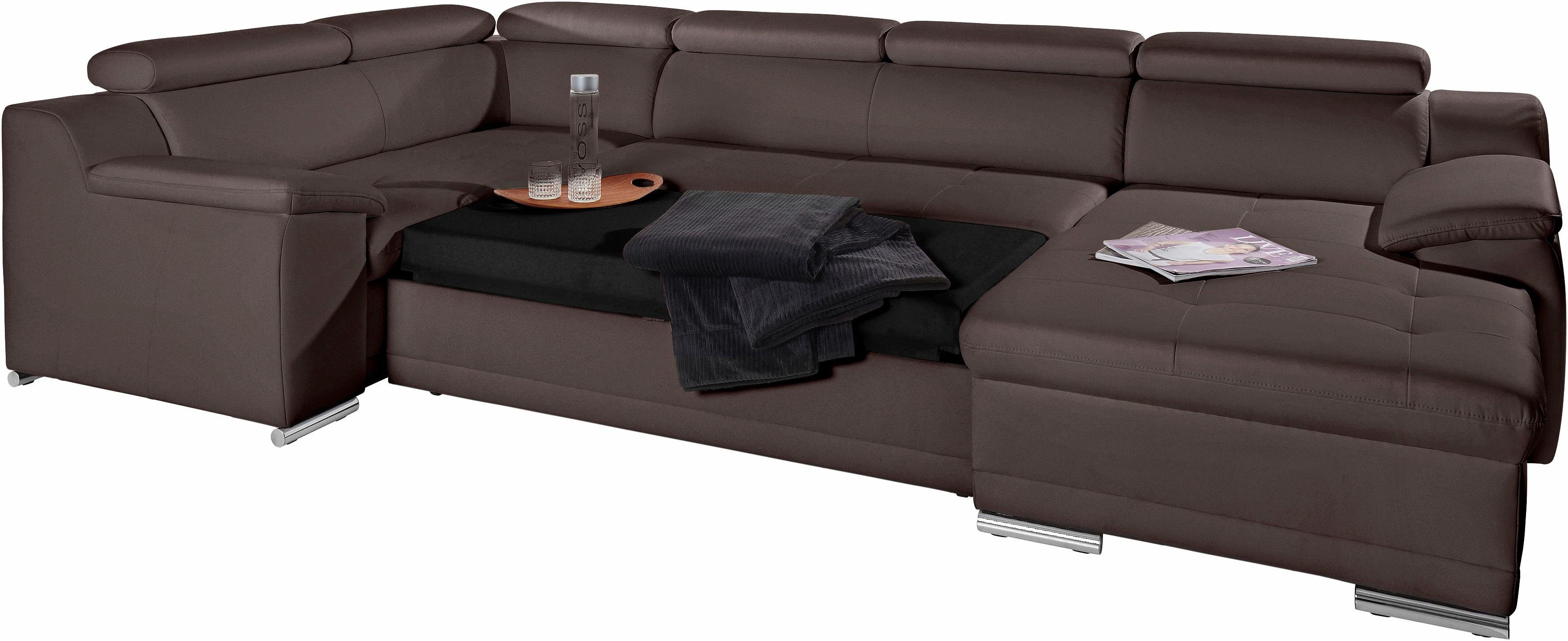 sit&more Wohnlandschaft Top Andiamo U-Form, mit Kopfteilverstellung, wahlweise mit Schlaffunktion