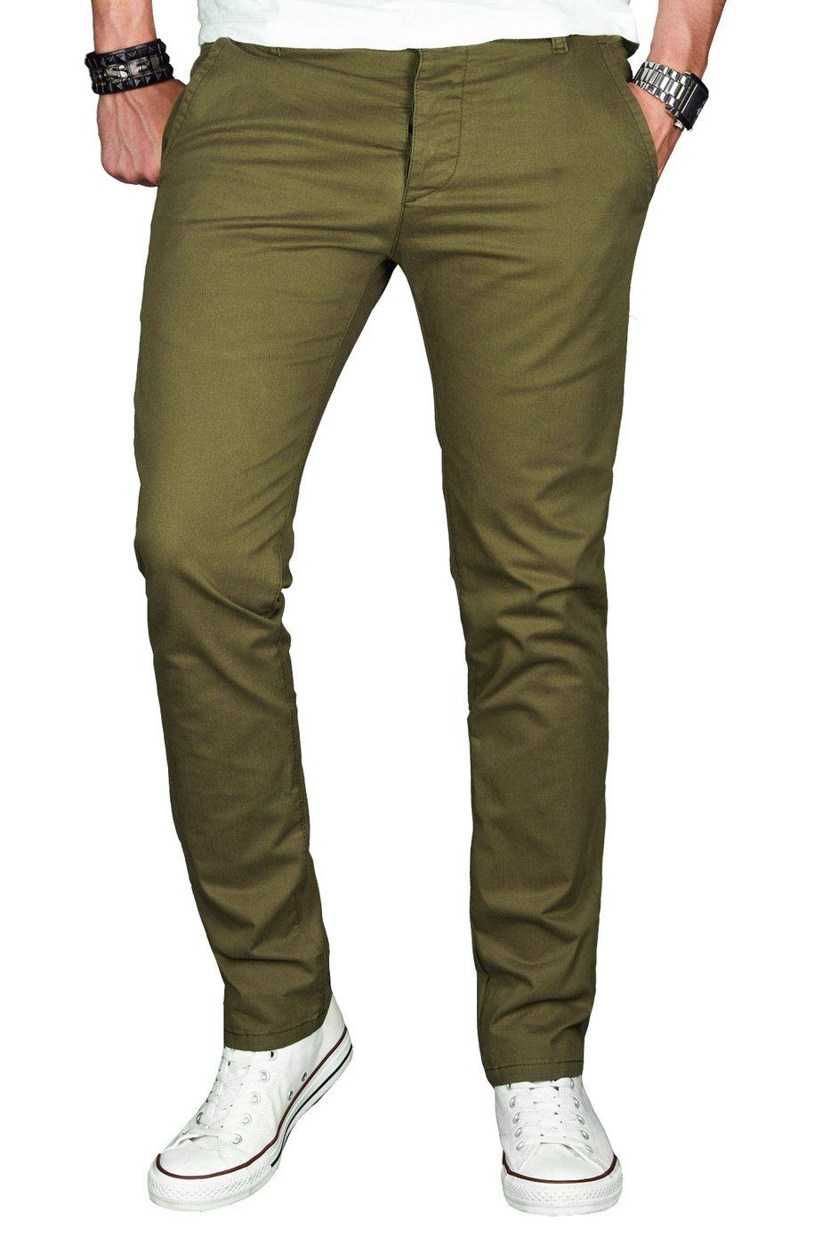Alessandro Salvarini Straight-Jeans A. Salvarini Herren Designer Chino Stre günstig online kaufen