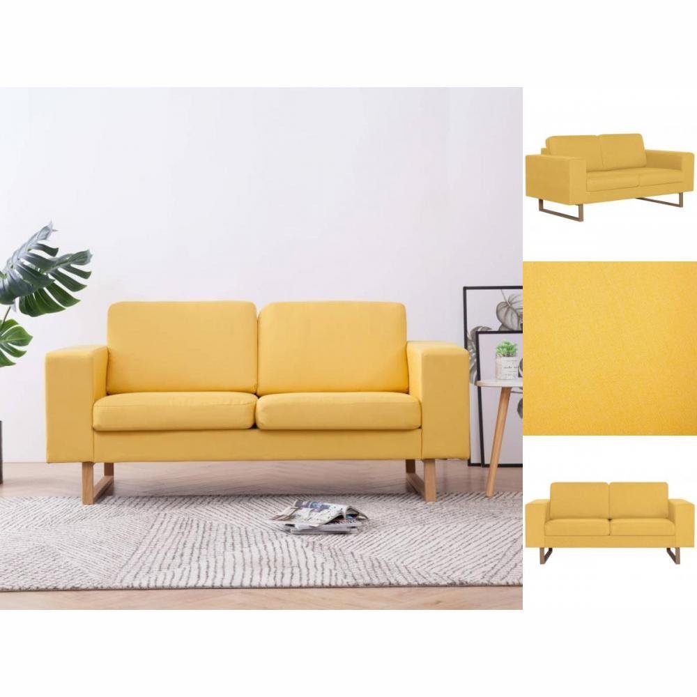 Sofa 2-Sitzer-Sofa Stoff Gelb vidaXL Couch