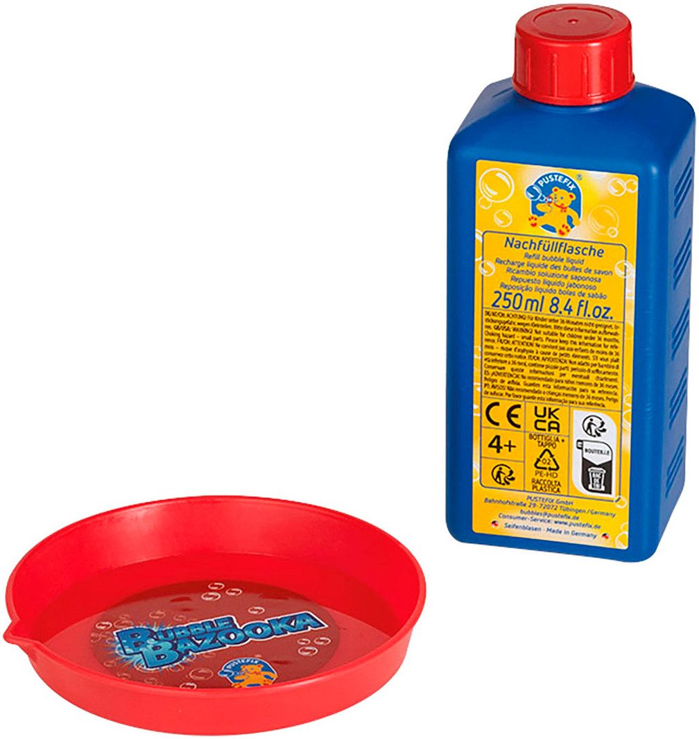 PUSTEFIX Seifenblasen Kanone Bubble Bazooka, mit LED-Licht