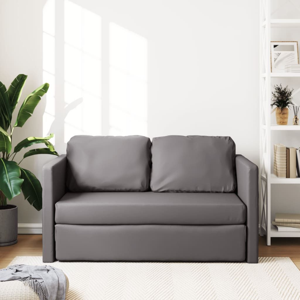 vidaXL Sofa Bodensofa mit Schlaffunktion Grau günstig online kaufen