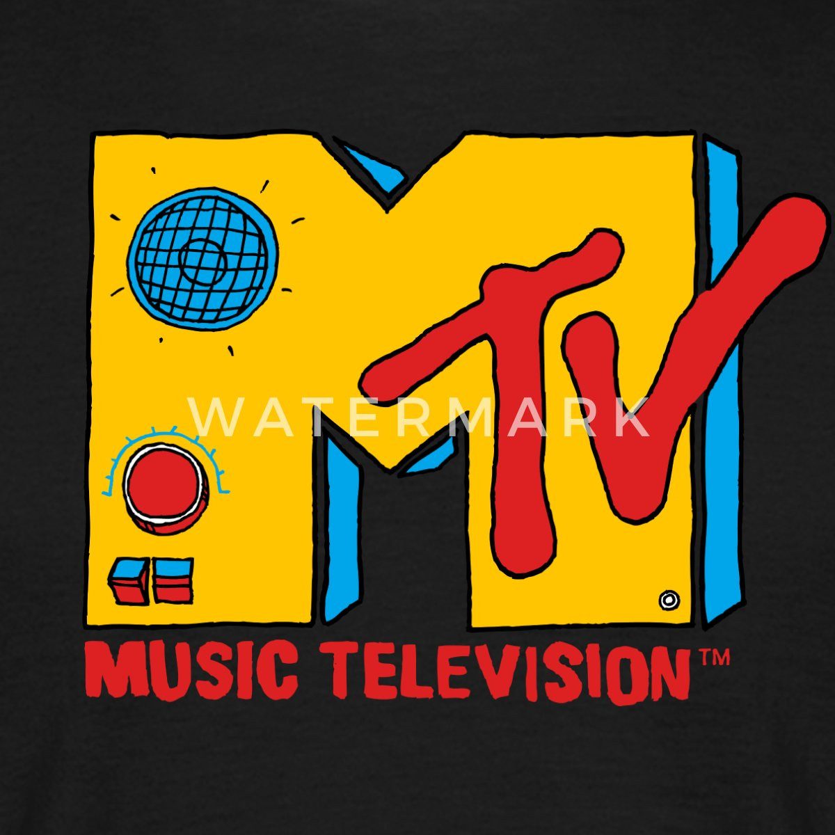 Spreadshirt T-Shirt MTV Music Television Radio-Logo günstig online kaufen