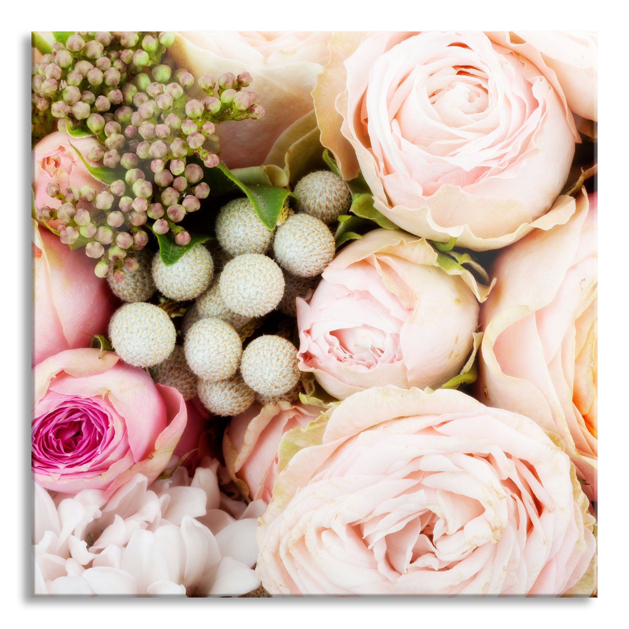 Glasbild Rosa Rosen