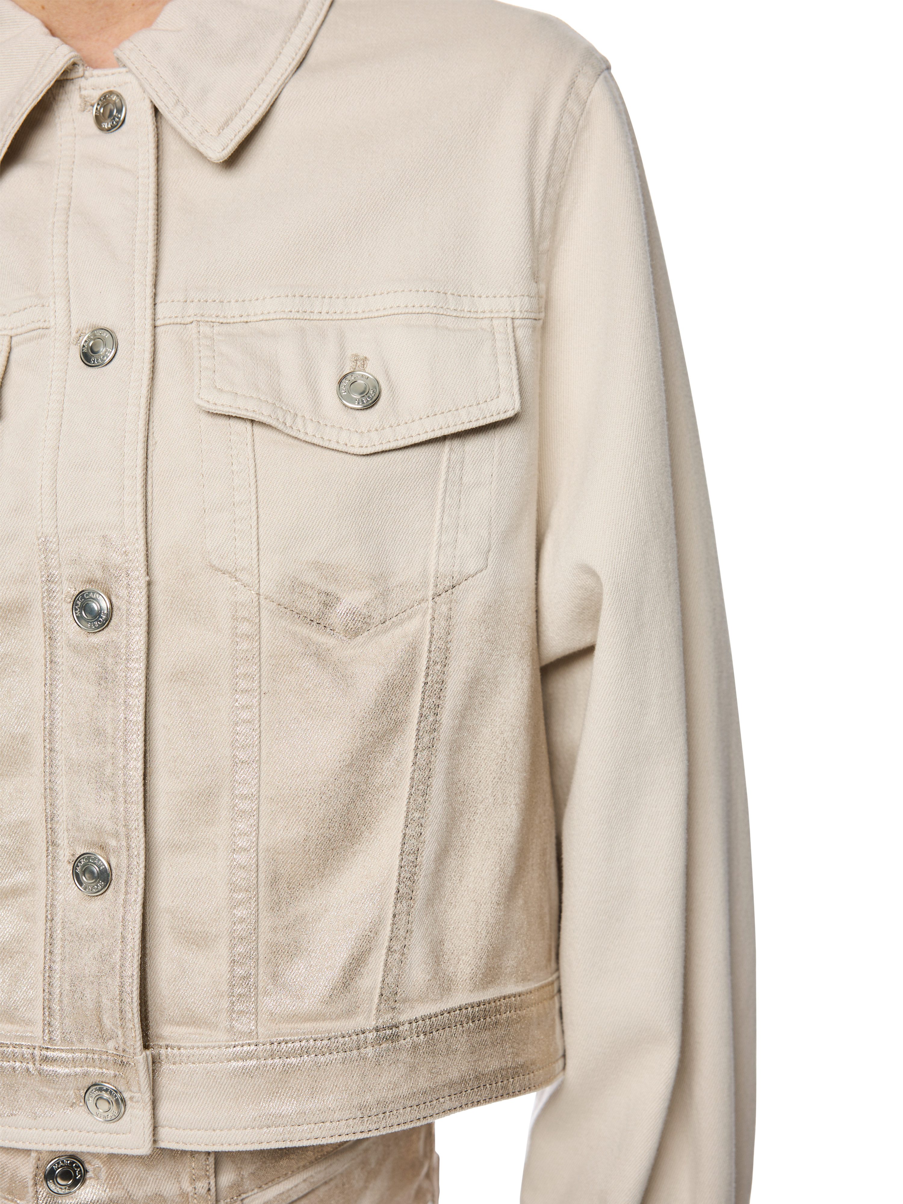 Marc Cain Jeansjacke Golden Hour Premium Damenmode mit Gold-Finish