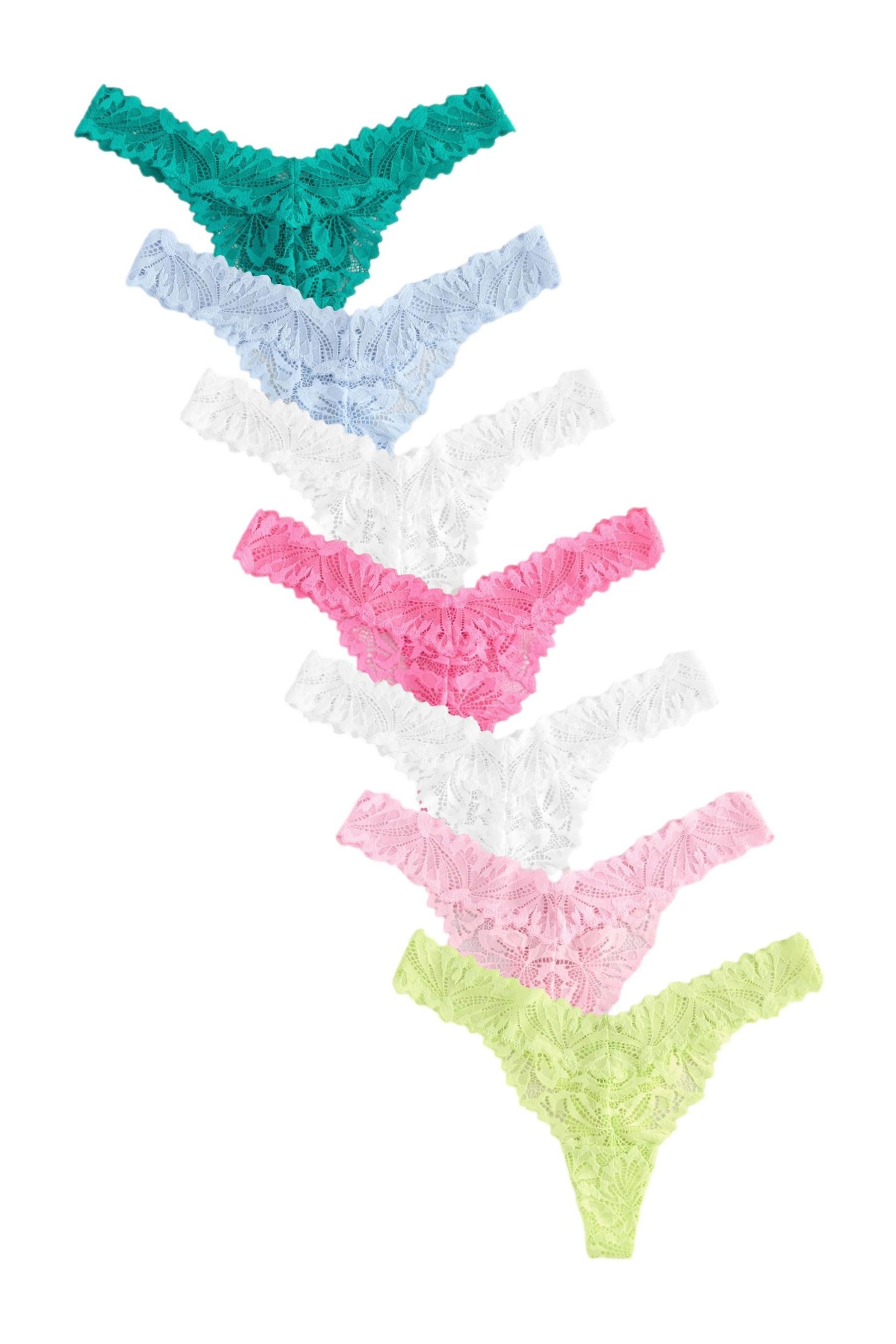 String Ultimate Comfort Spitzenslips im 7er-Pack, Tanga