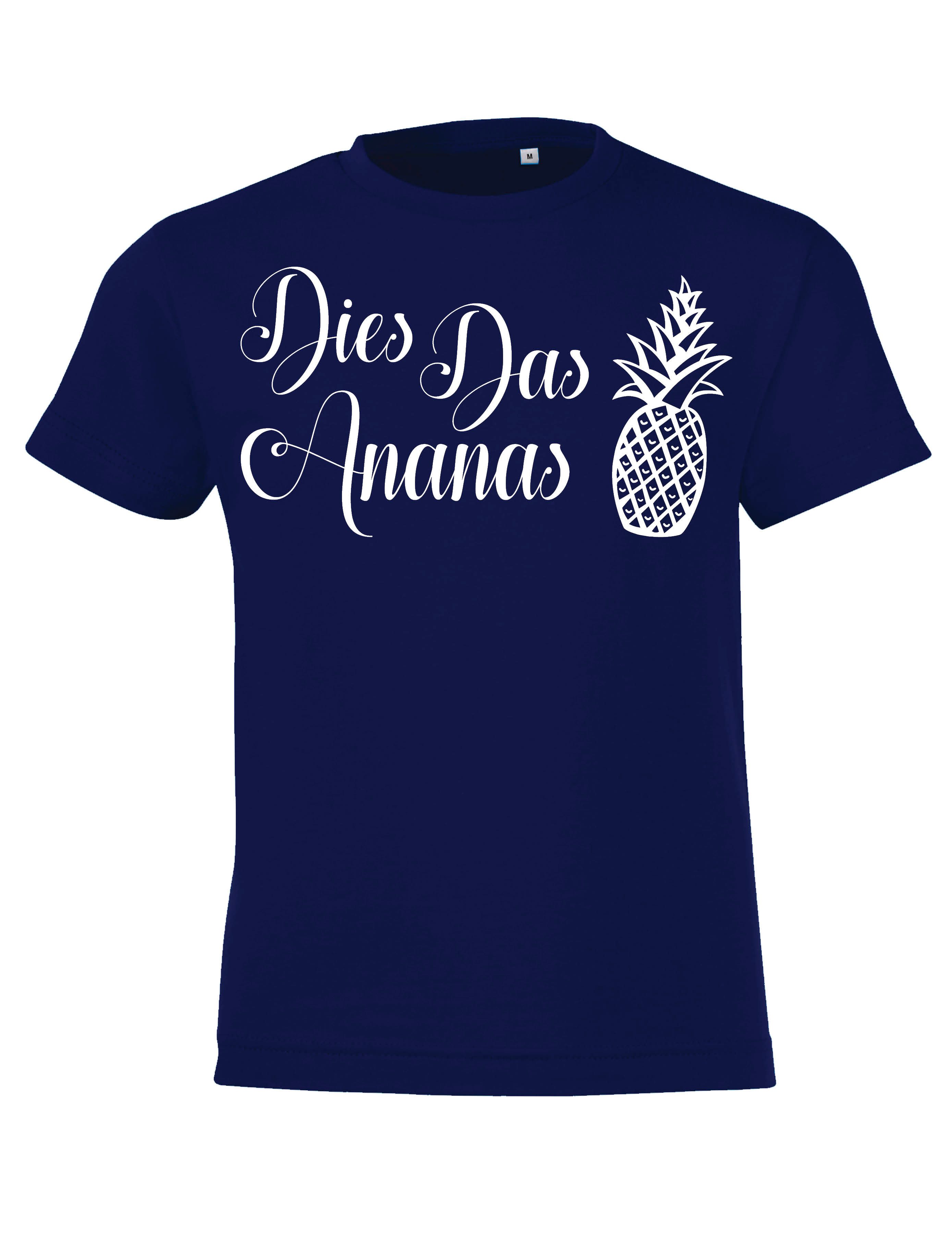 Kapuzenpullover "DIES DAS ANANAS" Kinder T-Shirt mit Lustigen Print Geschenk Statement