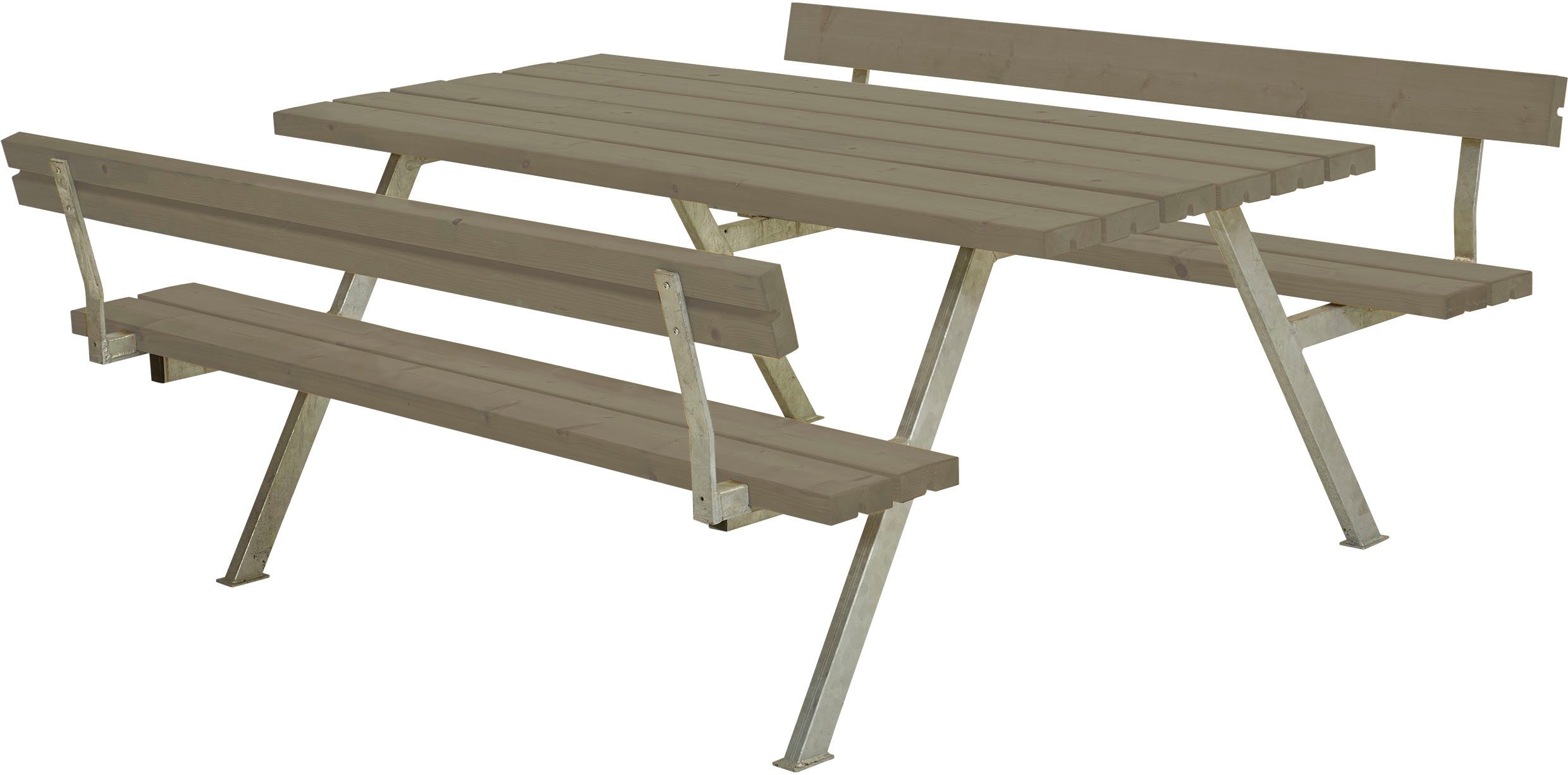 PLUS Garten-Essgruppe Alpha Kombimöbel mit 2 Rückenlehnen, (1-tlg), 177x185x76/45 cm