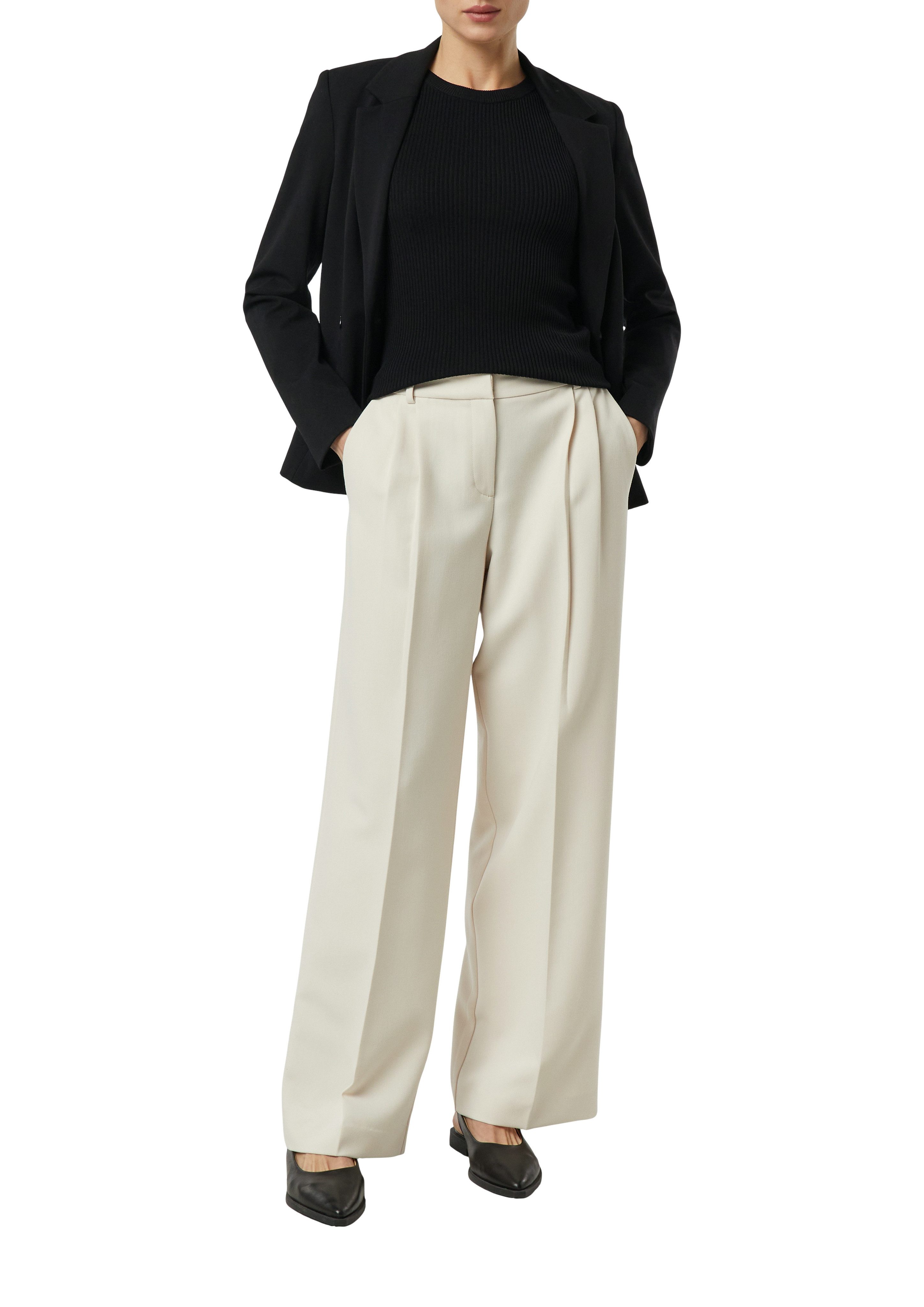 comma Jackenblazer mit Reverskragen und 1-Knopf-Verschluss