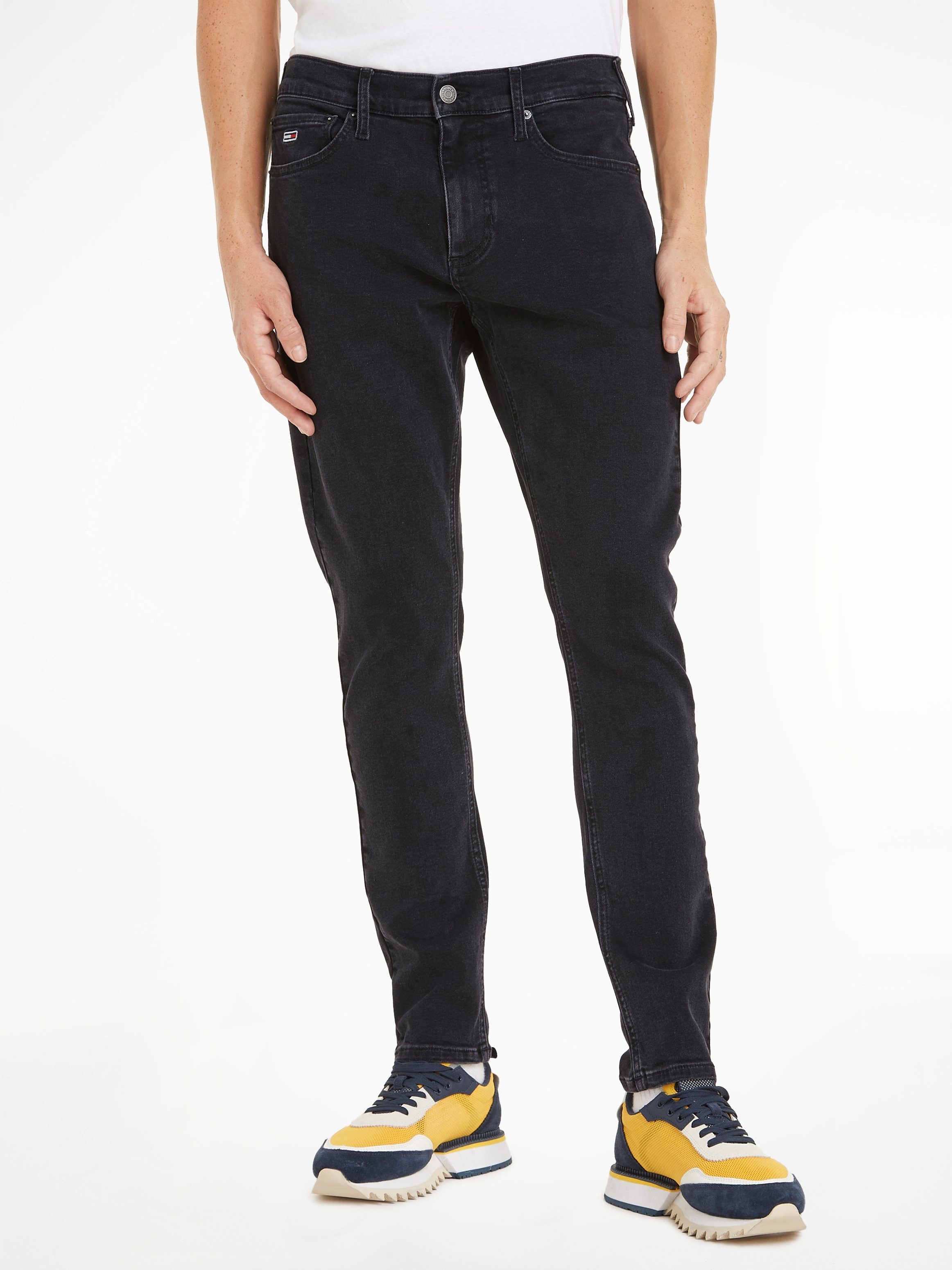 Tommy Jeans Slim-fit-Jeans SCANTON 5-Pocket-Style Y Denim im Black