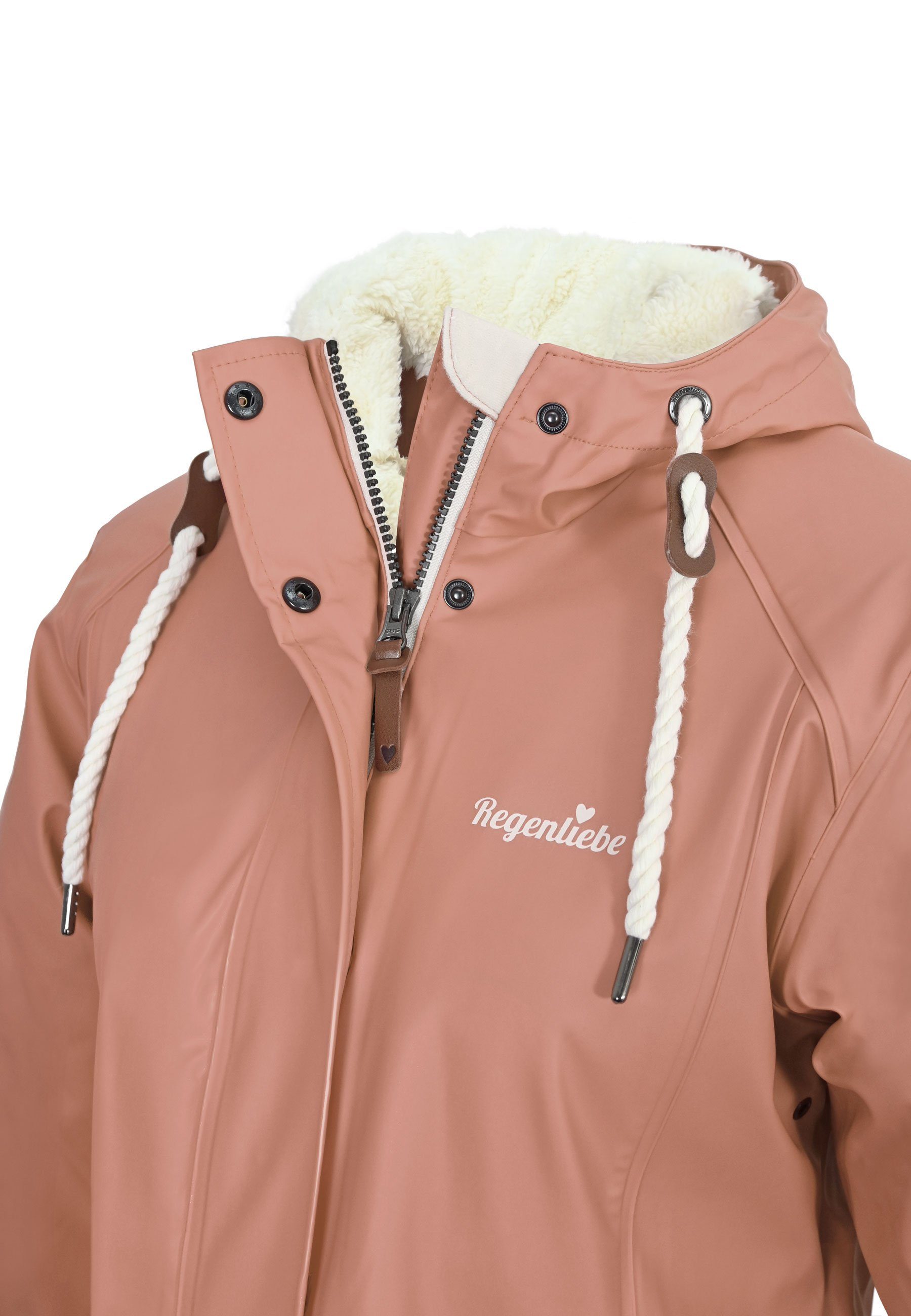 Regenliebe Winterjacke Friesennerz Regenparka mit Teddyfleece gefüttert