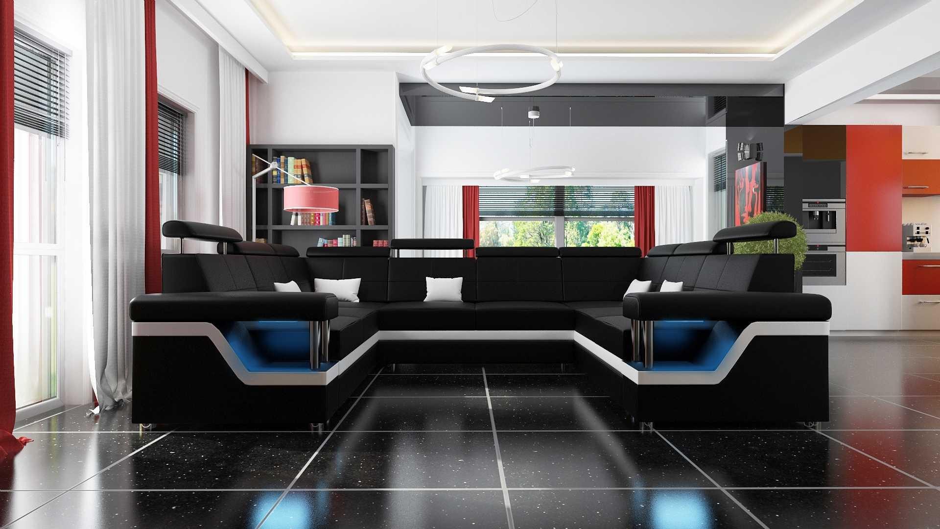 JVmoebel Sofa Ecksofa Hamburg U-Form in hochwertigem Polsterdesign, Made in Europa