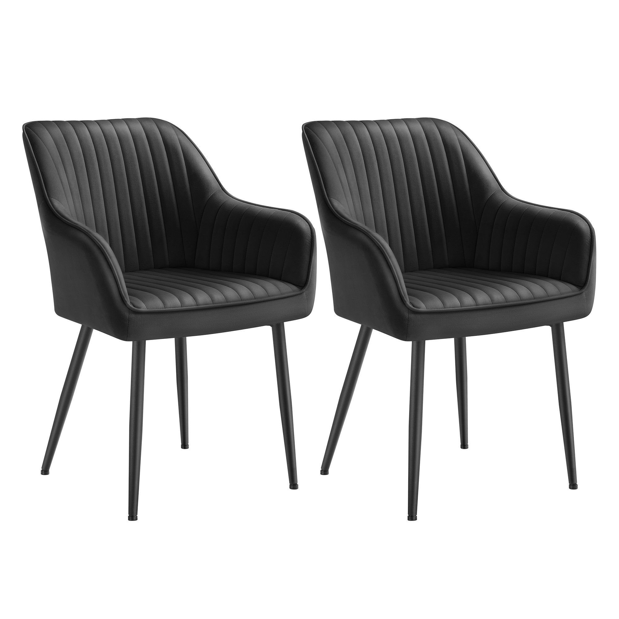 SONGMICS Esszimmerstuhl (2 St), Polsterstuhl mit Metallbeine, Samt, für Sch günstig online kaufen