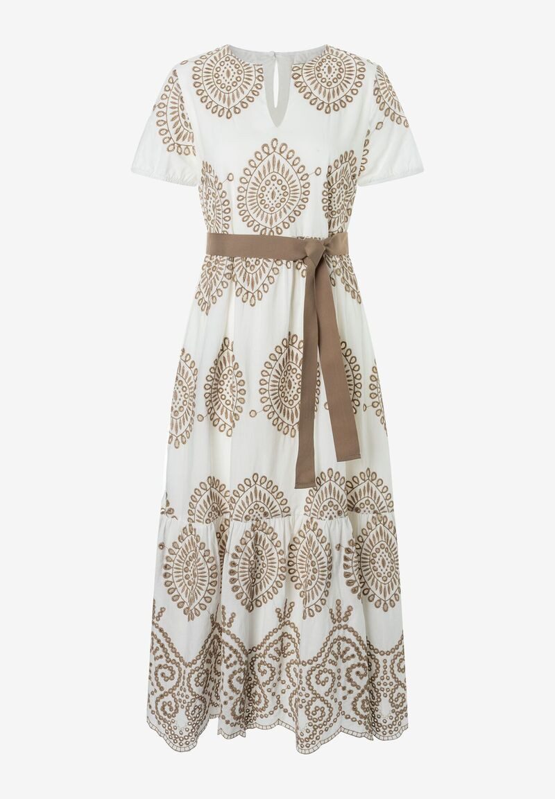 MORE&MORE Blusenkleid Embroidered Long Dress 0010 günstig online kaufen